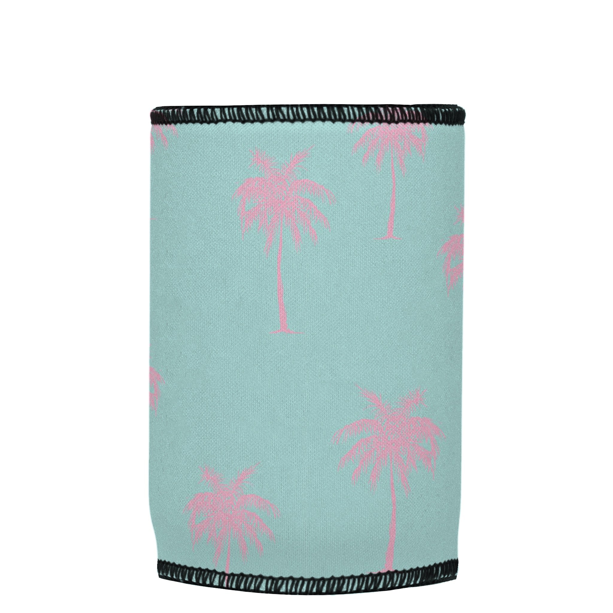 Stubbyz Palm Trees Pink Aqua Stubby Cooler