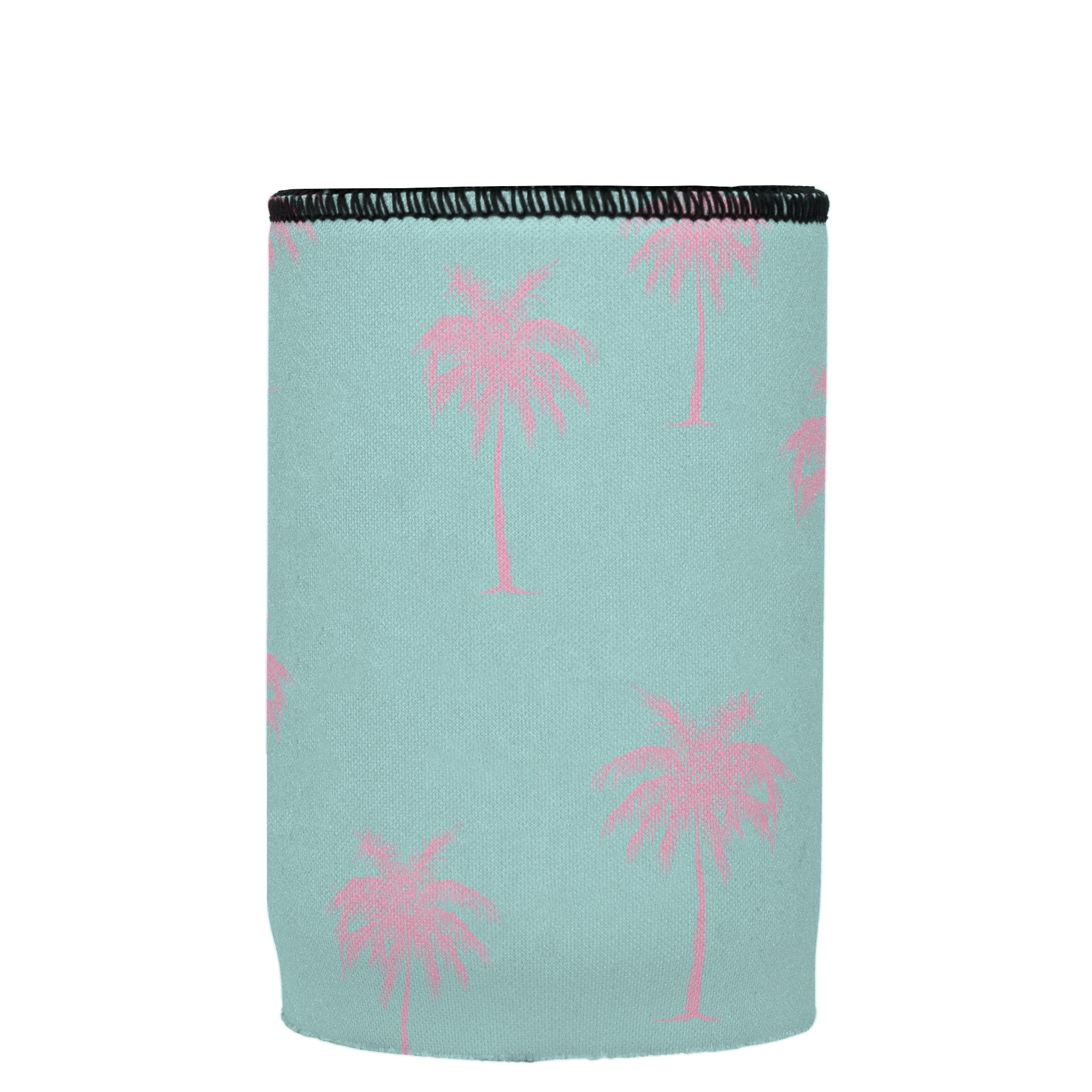Stubbyz Palm Trees Pink Aqua Stubby Cooler