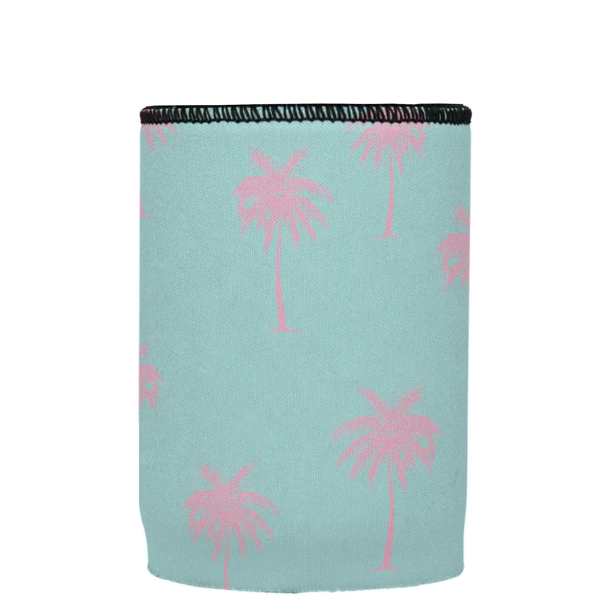 Stubbyz Palm Trees Pink Aqua Stubby Cooler