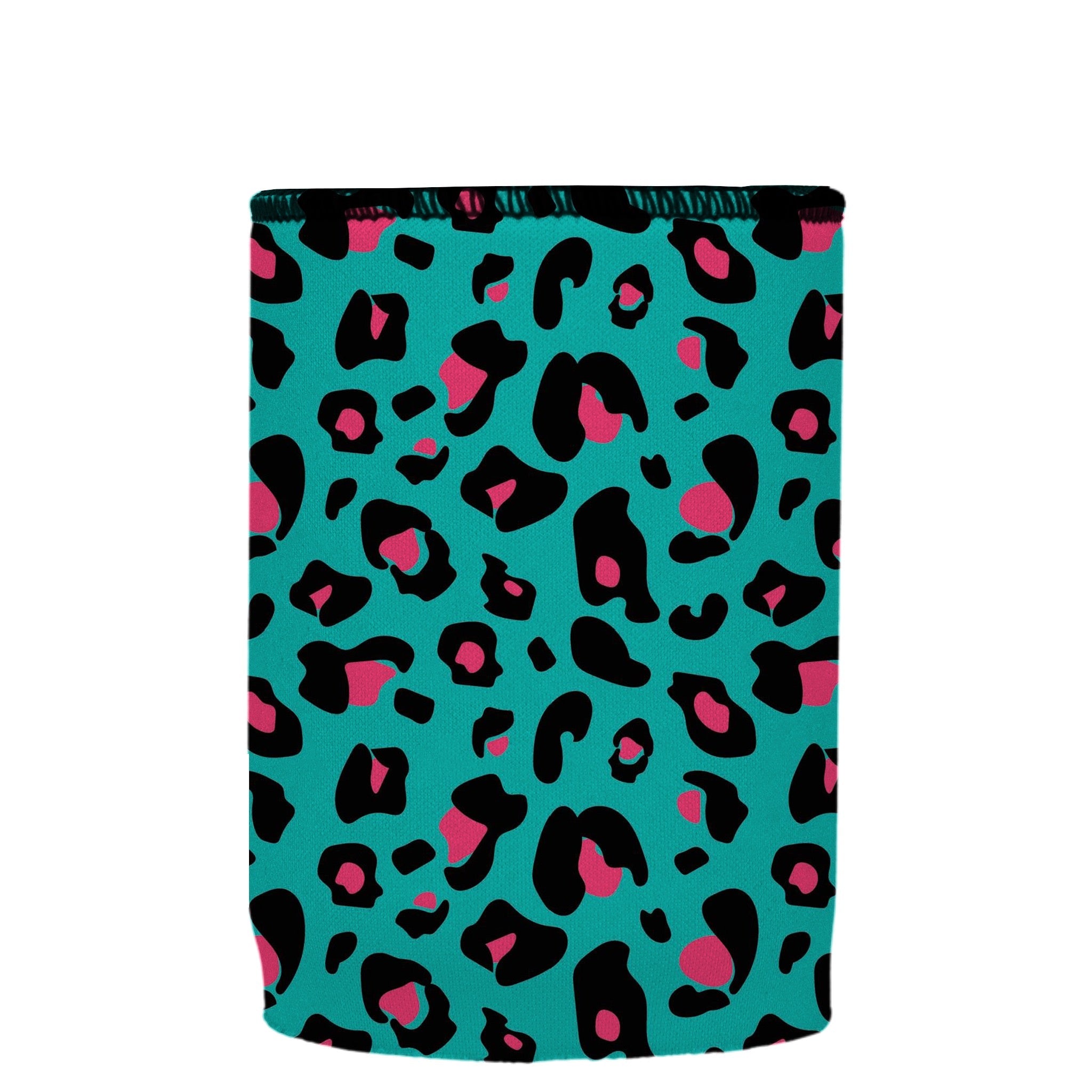 Stubbyz Teal Leopard Pattern Stubby Cooler 2-Pack