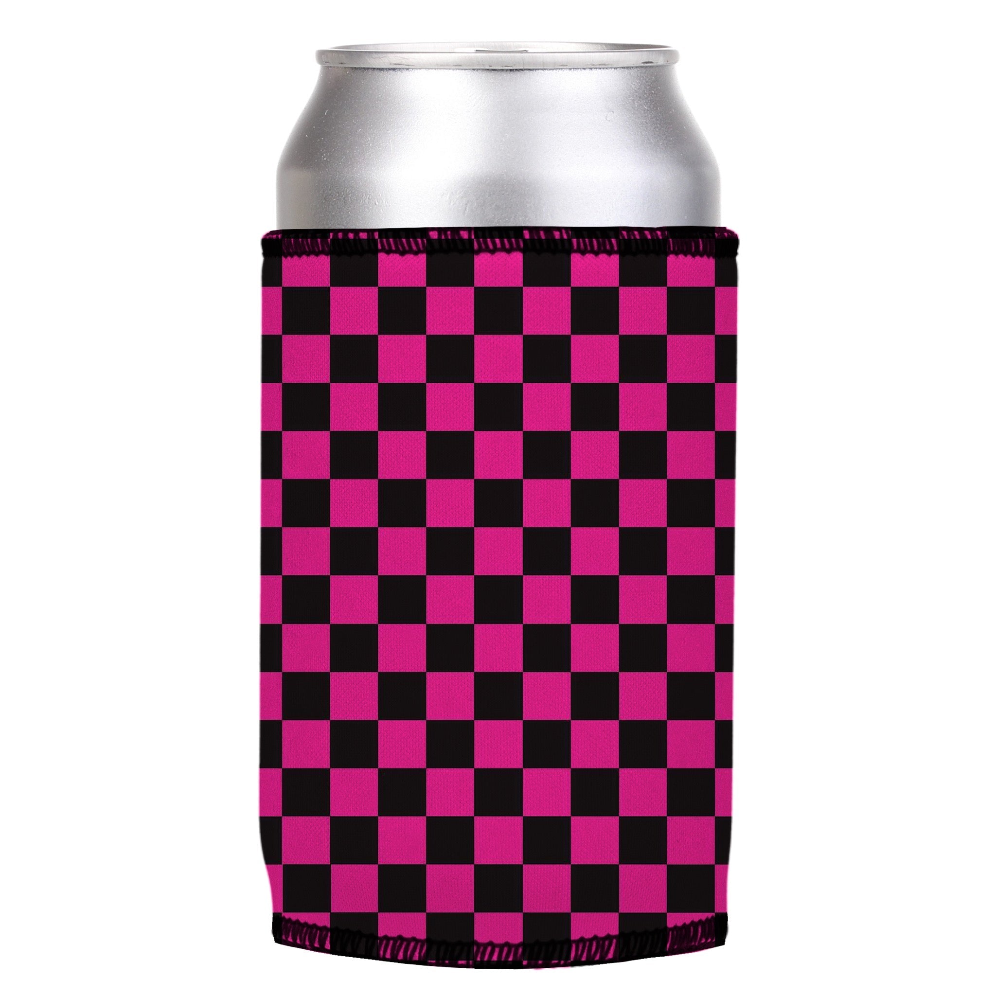 Stubbyz Pink Checkerboard Stubby Cooler 2-Pack