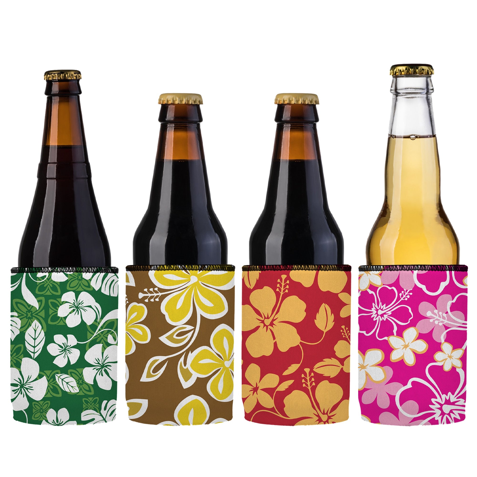 Stubbyz Hawaiian Hibiscus Stubby Cooler 4-Pack