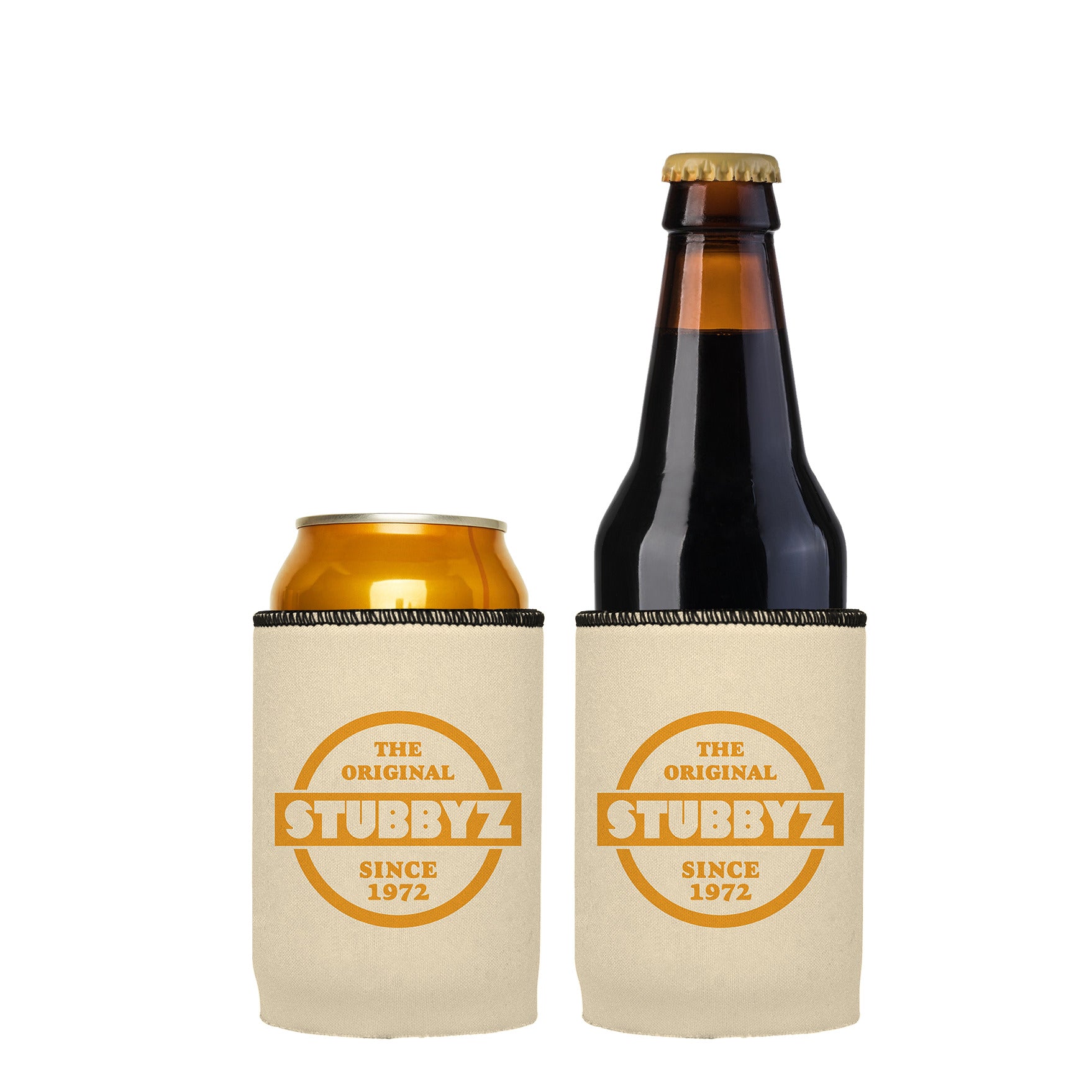 The Original Stubbyz Stubby Cooler (Tan) 2-Pack