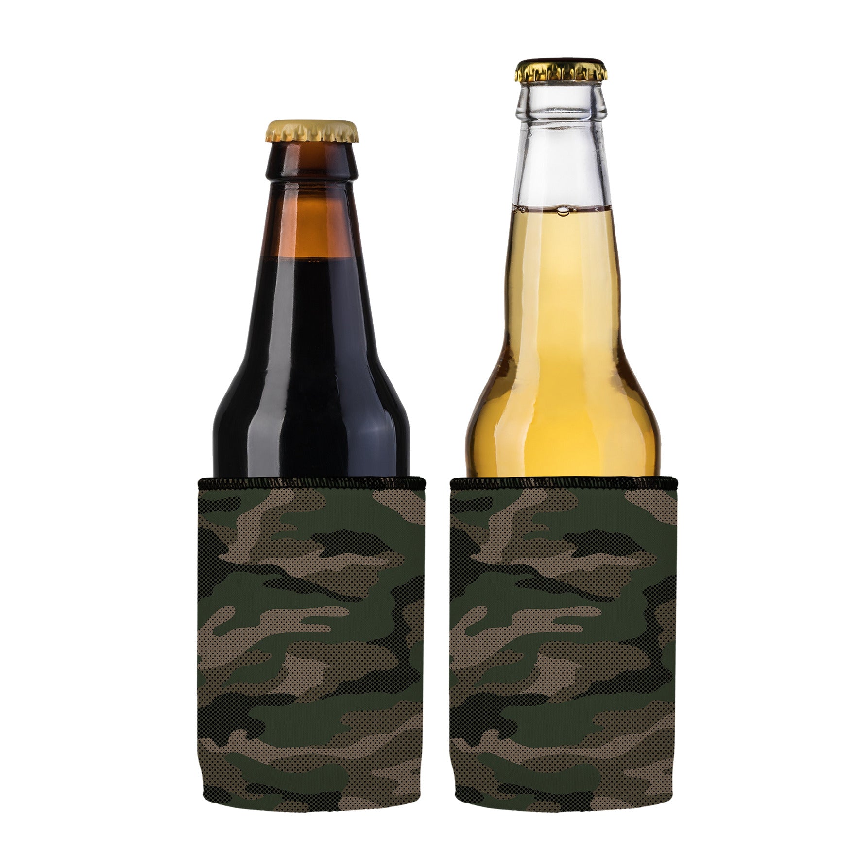 Stubbyz Green Camo Dot Pattern Stubby Cooler 2-Pack