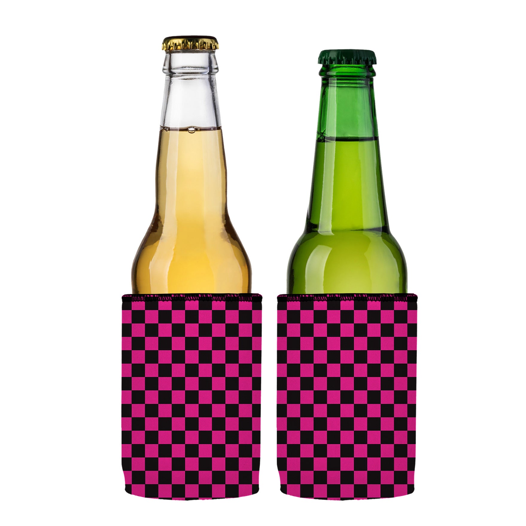 Stubbyz Pink Checkerboard Stubby Cooler 2-Pack