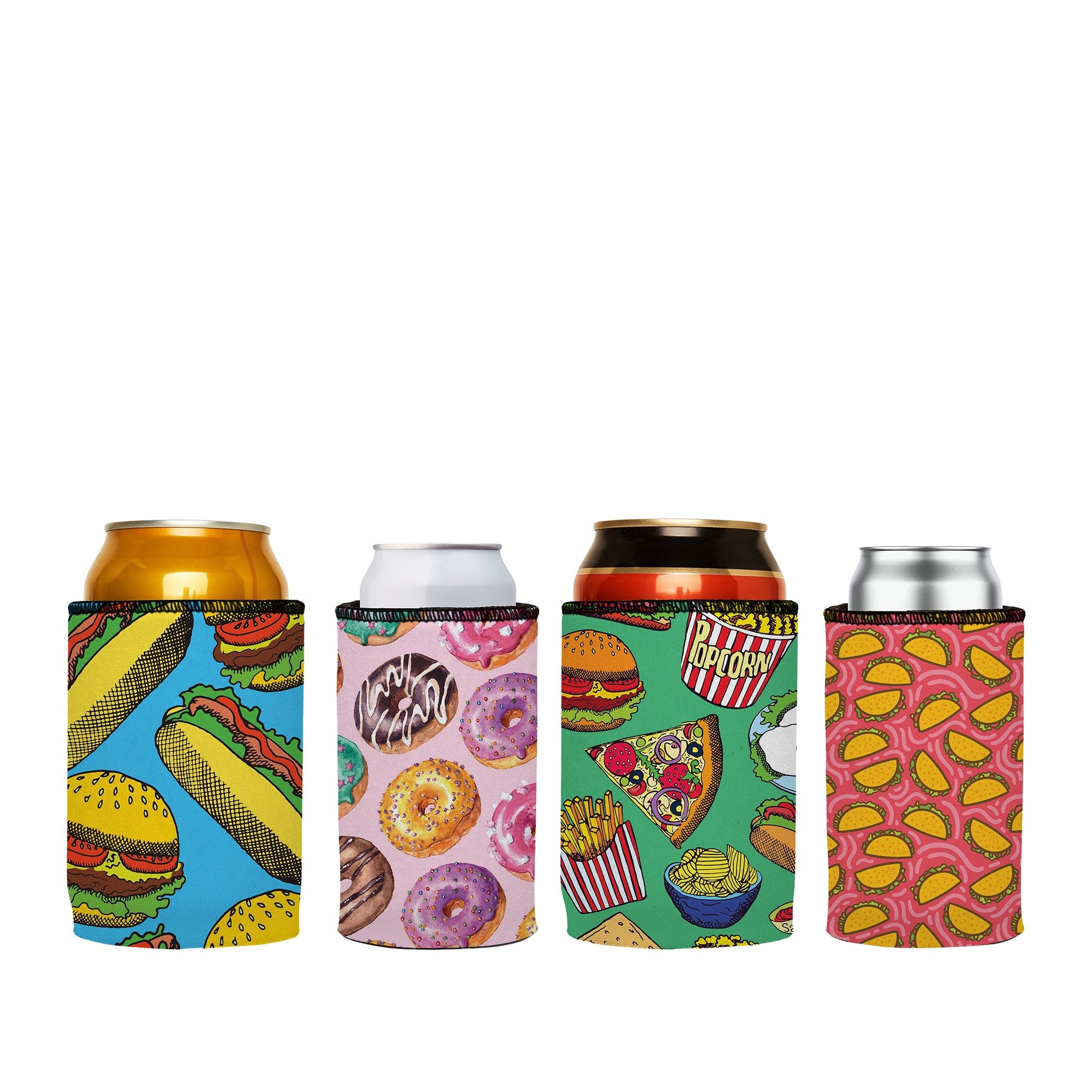 Stubbyz Junk Food Stubby Cooler 4-Pack