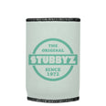 The Original (Mint) Stubbyz One Size baseless stubby cooler, shown flat