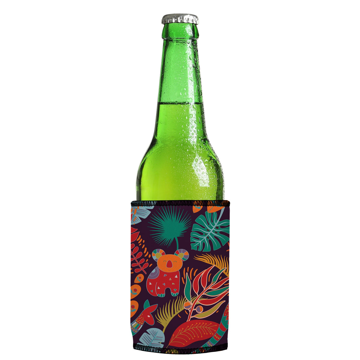 Australian Animals Stubbyz One Size cooler on a slim Euro-style bottle