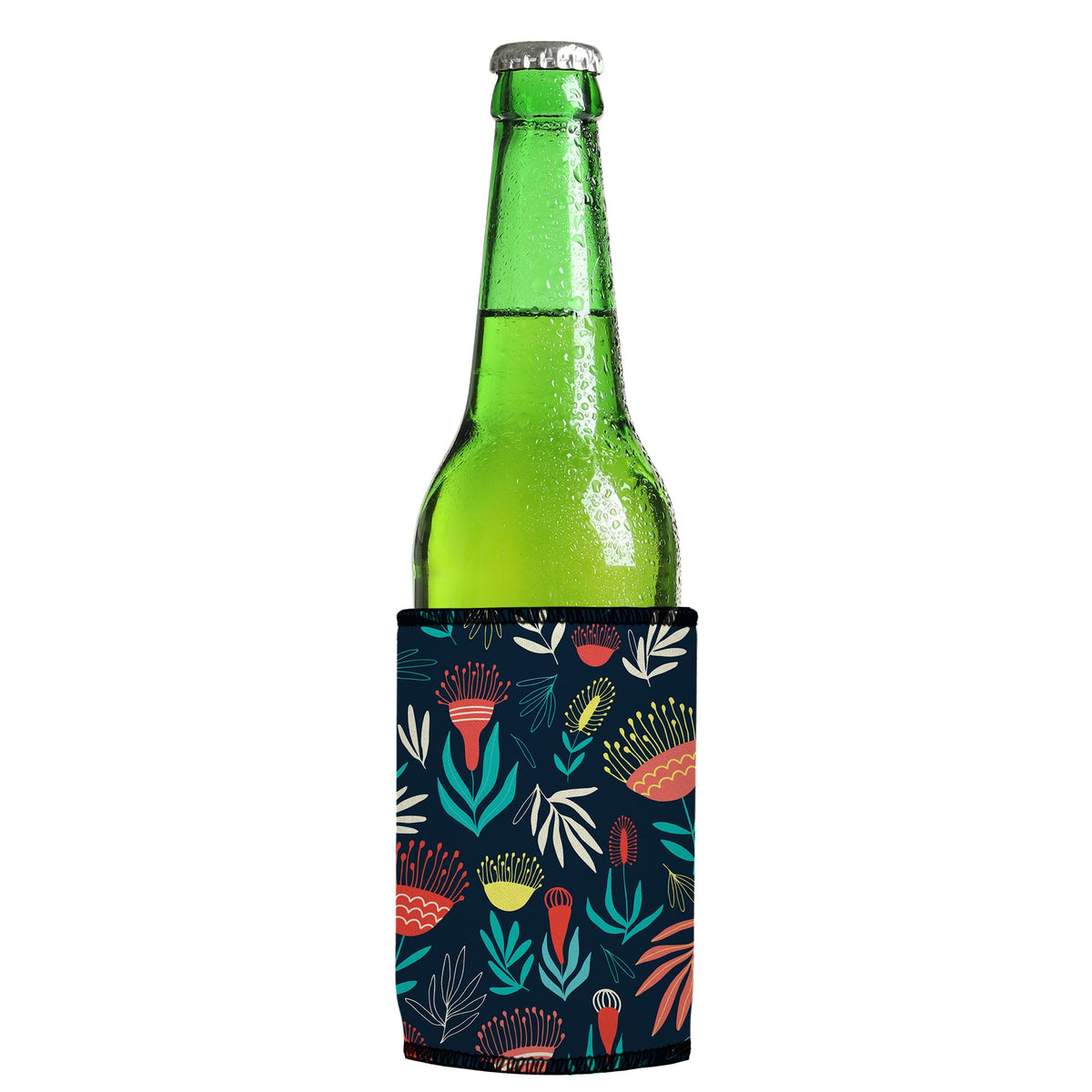 Australian Native Stubbyz One Size cooler on a slim Euro-style bottle