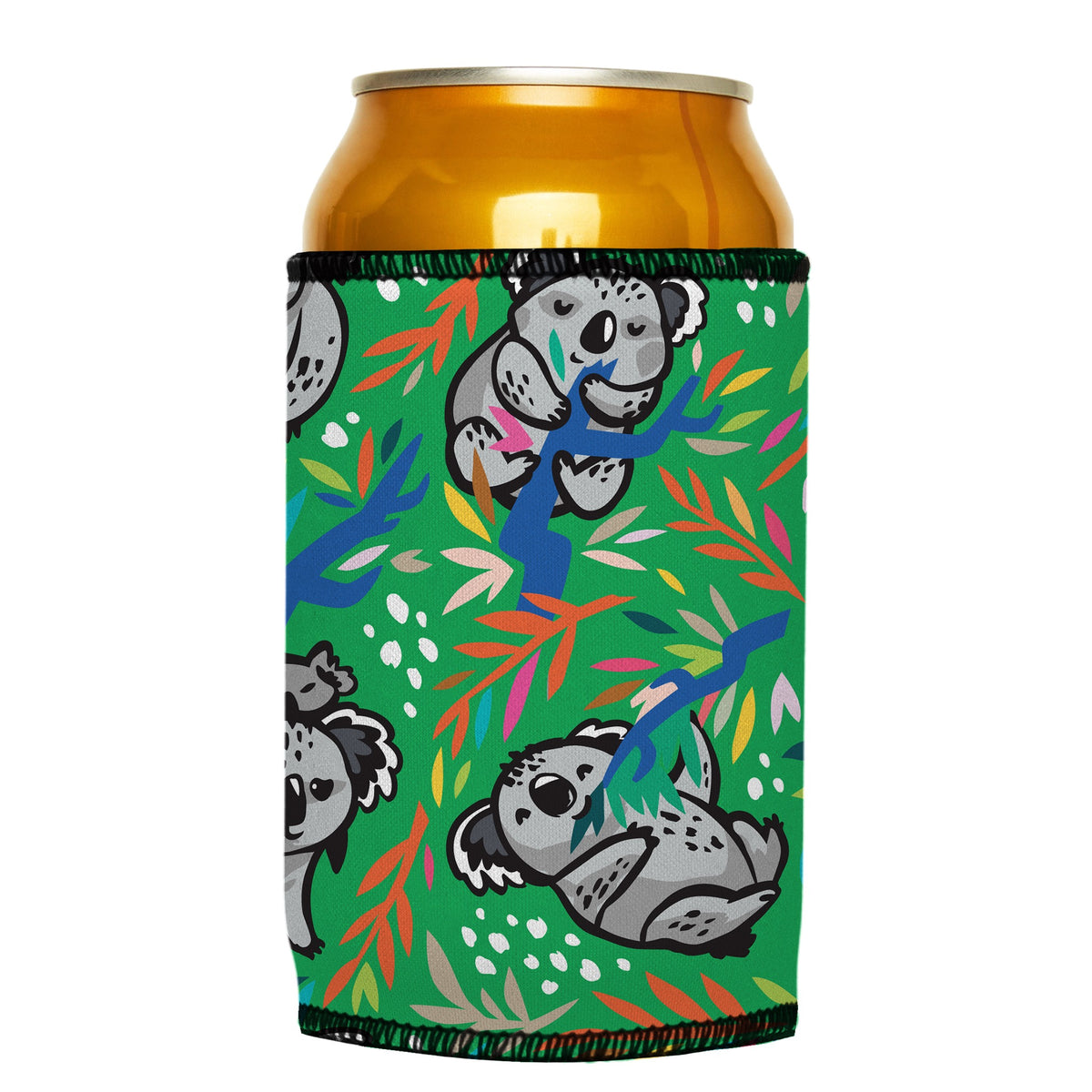 Nom Nom Koala Stubbyz One Size cooler on a standard can