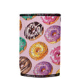 Donuts Go Nuts Stubbyz One Size baseless stubby cooler, shown flat