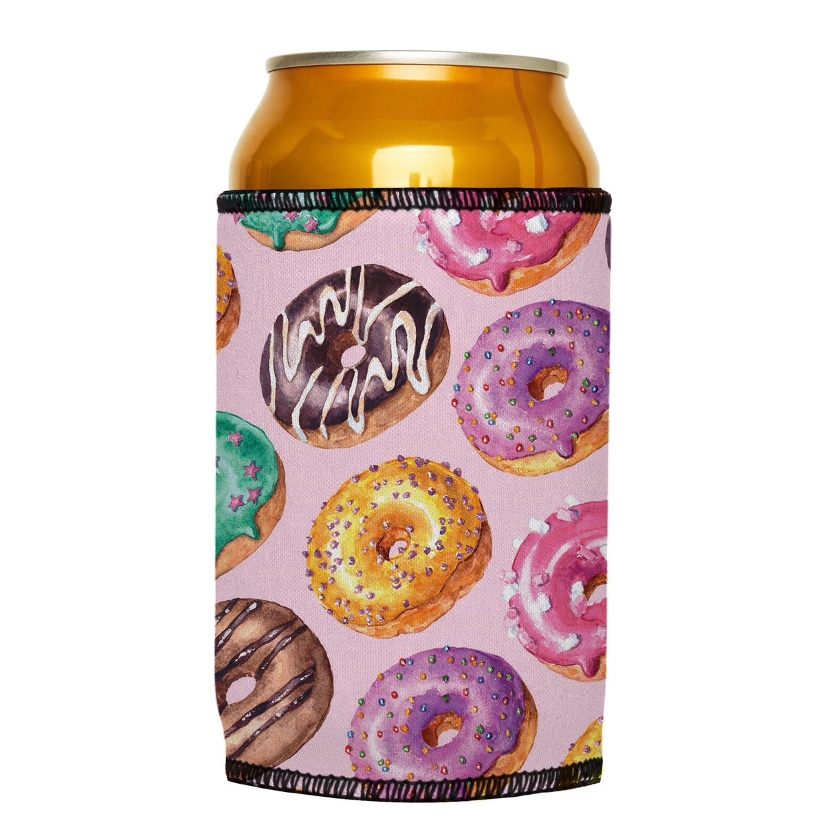 Donuts Go Nuts Stubbyz One Size cooler on a standard can
