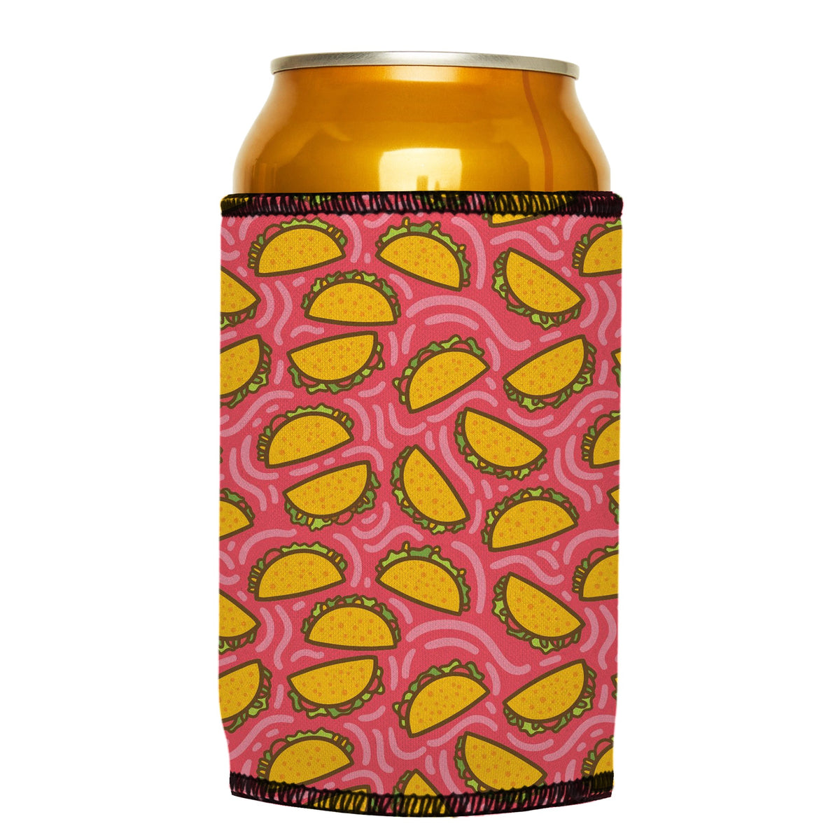 Raining Tacos Stubbyz One Size cooler on a standard can