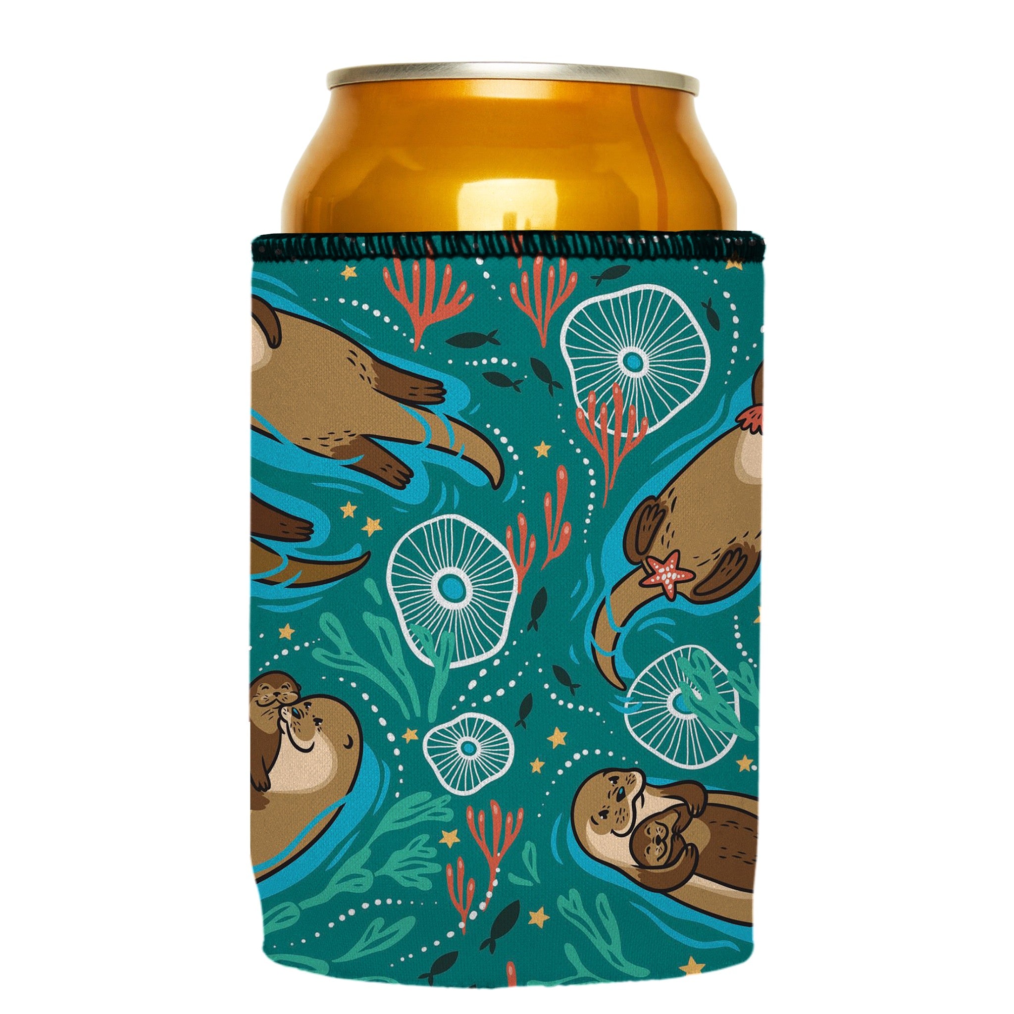 Stubbyz Sea Otters Chillin Stubby Cooler