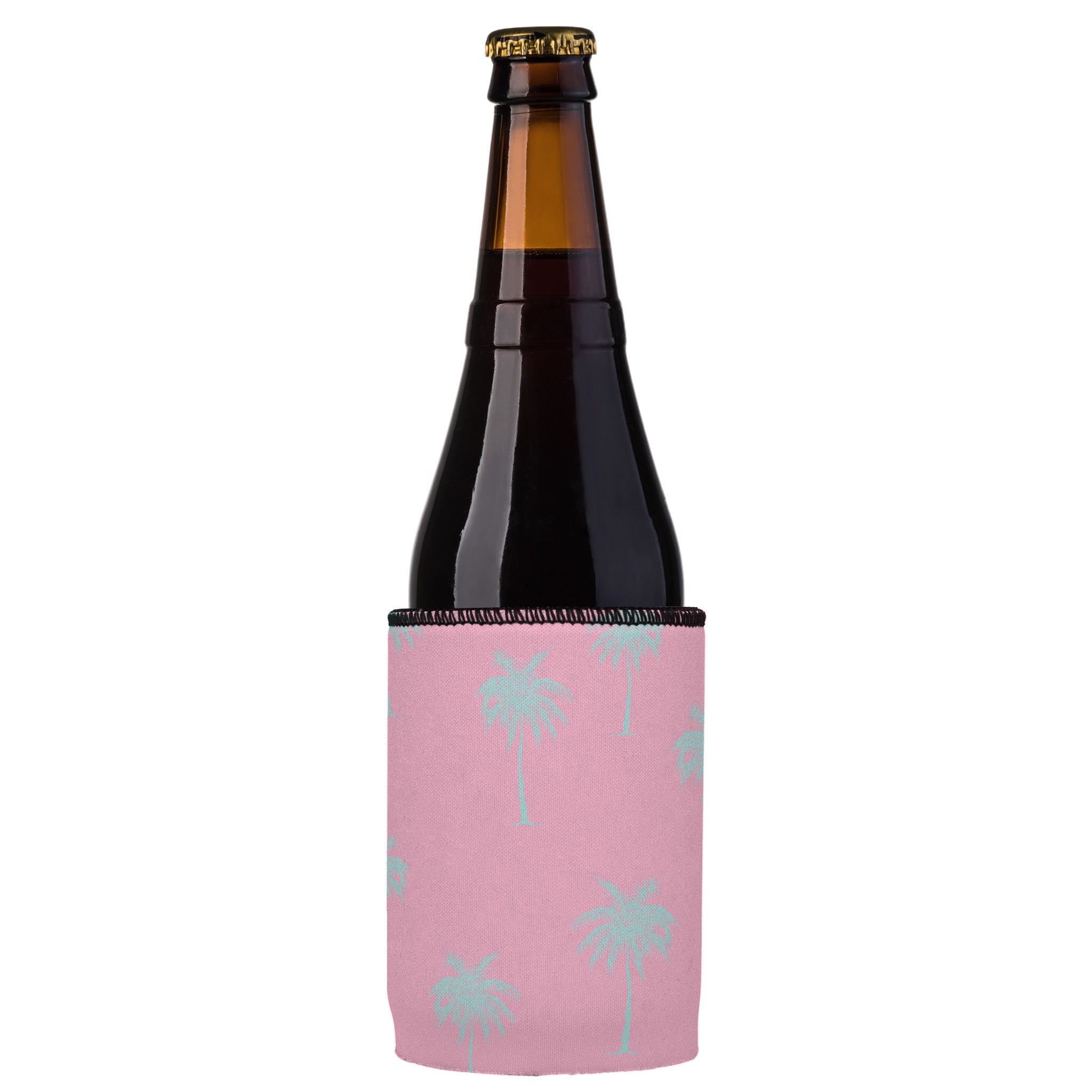 Stubbyz Palm Trees Aqua Pink Stubby Cooler 3-Pack
