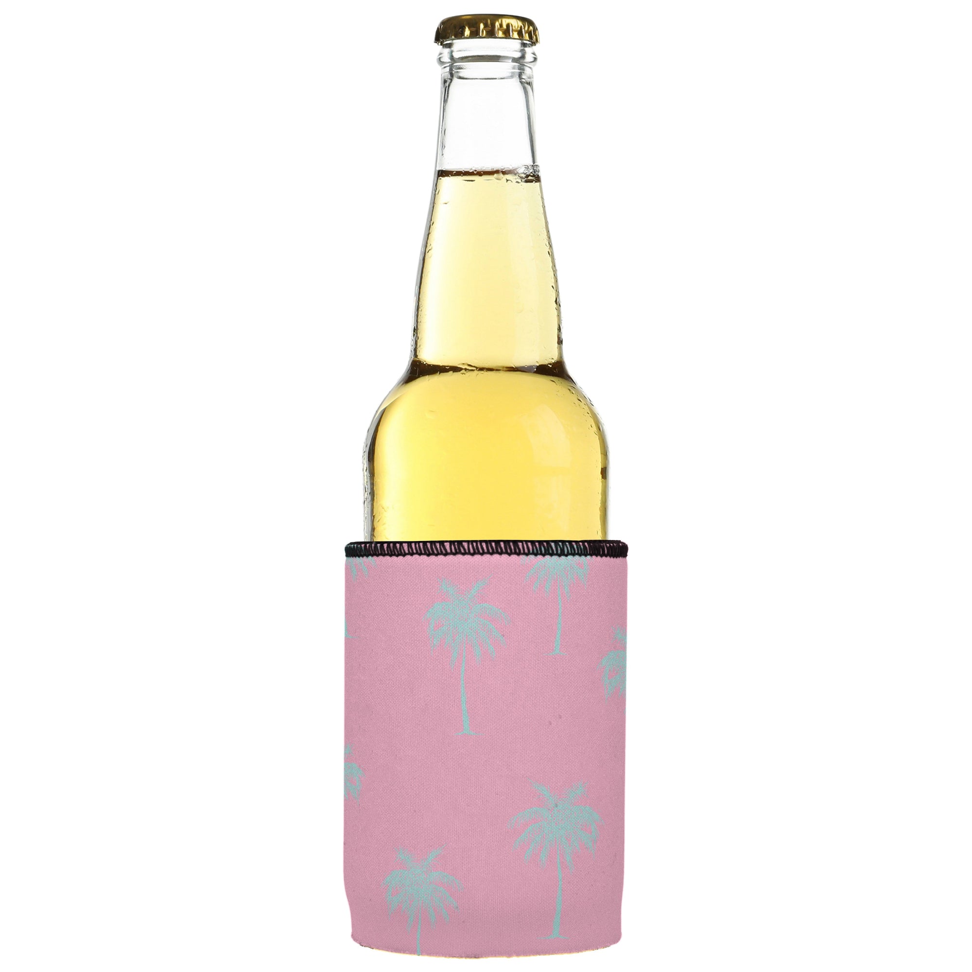 Stubbyz Palm Trees Aqua Pink Stubby Cooler 2-Pack