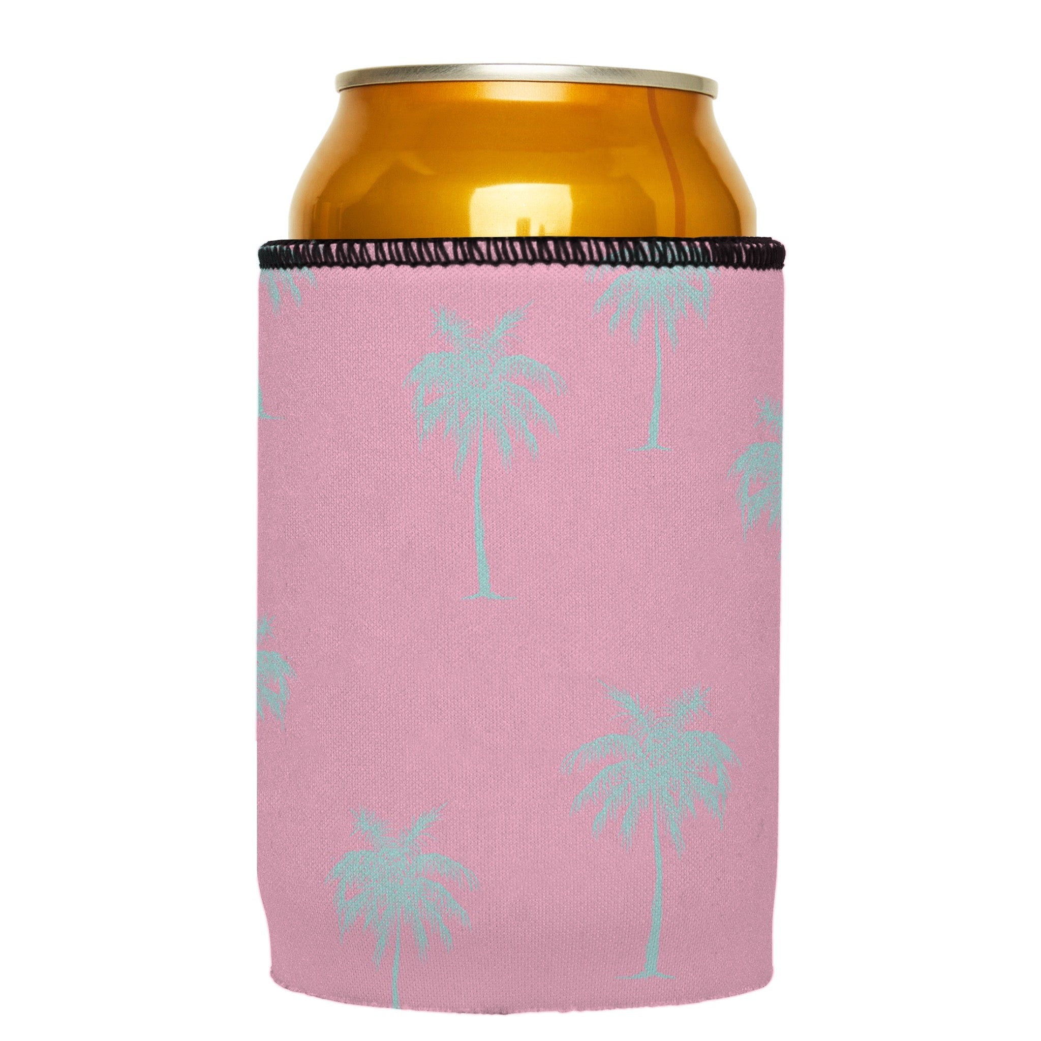 Stubbyz Palm Trees Aqua Pink Stubby Cooler 3-Pack