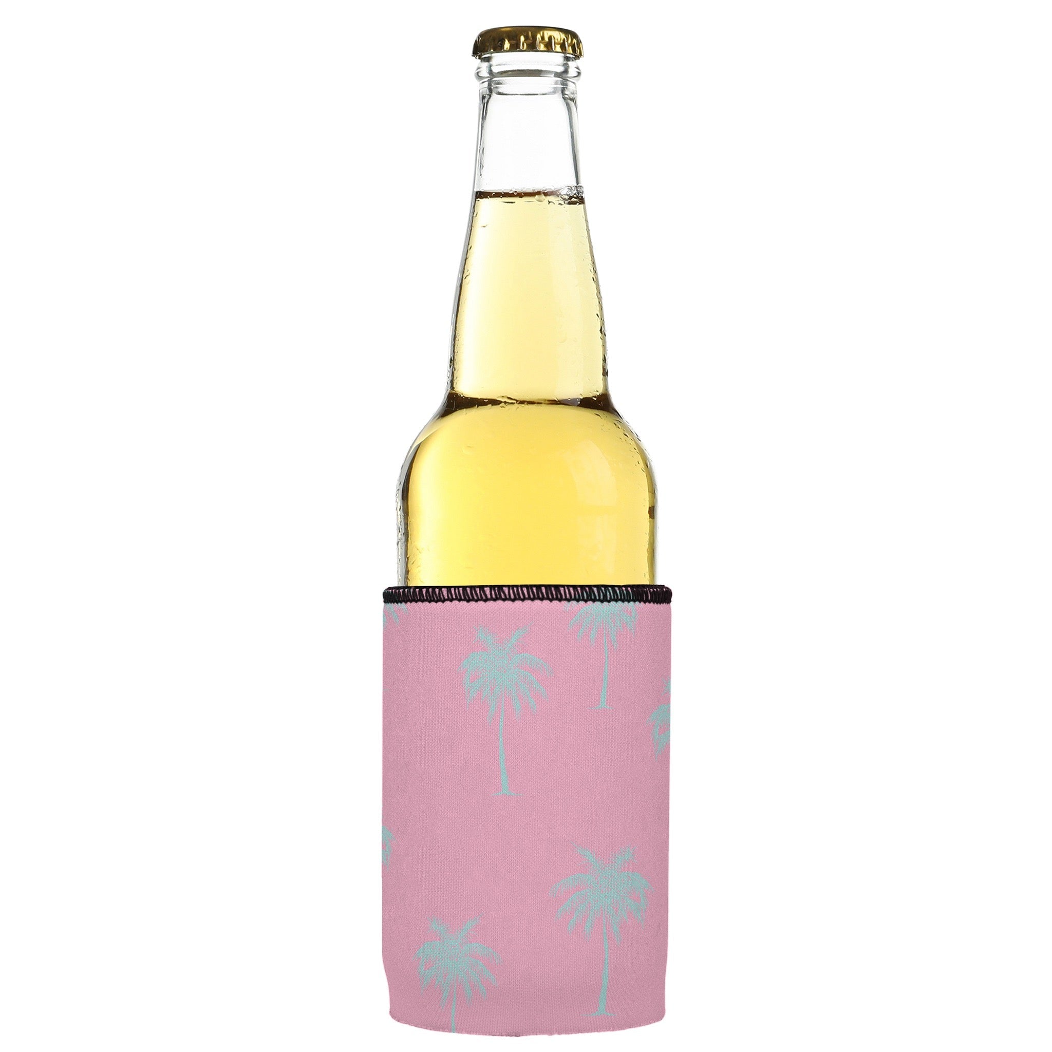 Stubbyz Palm Trees Aqua Pink Stubby Cooler 3-Pack