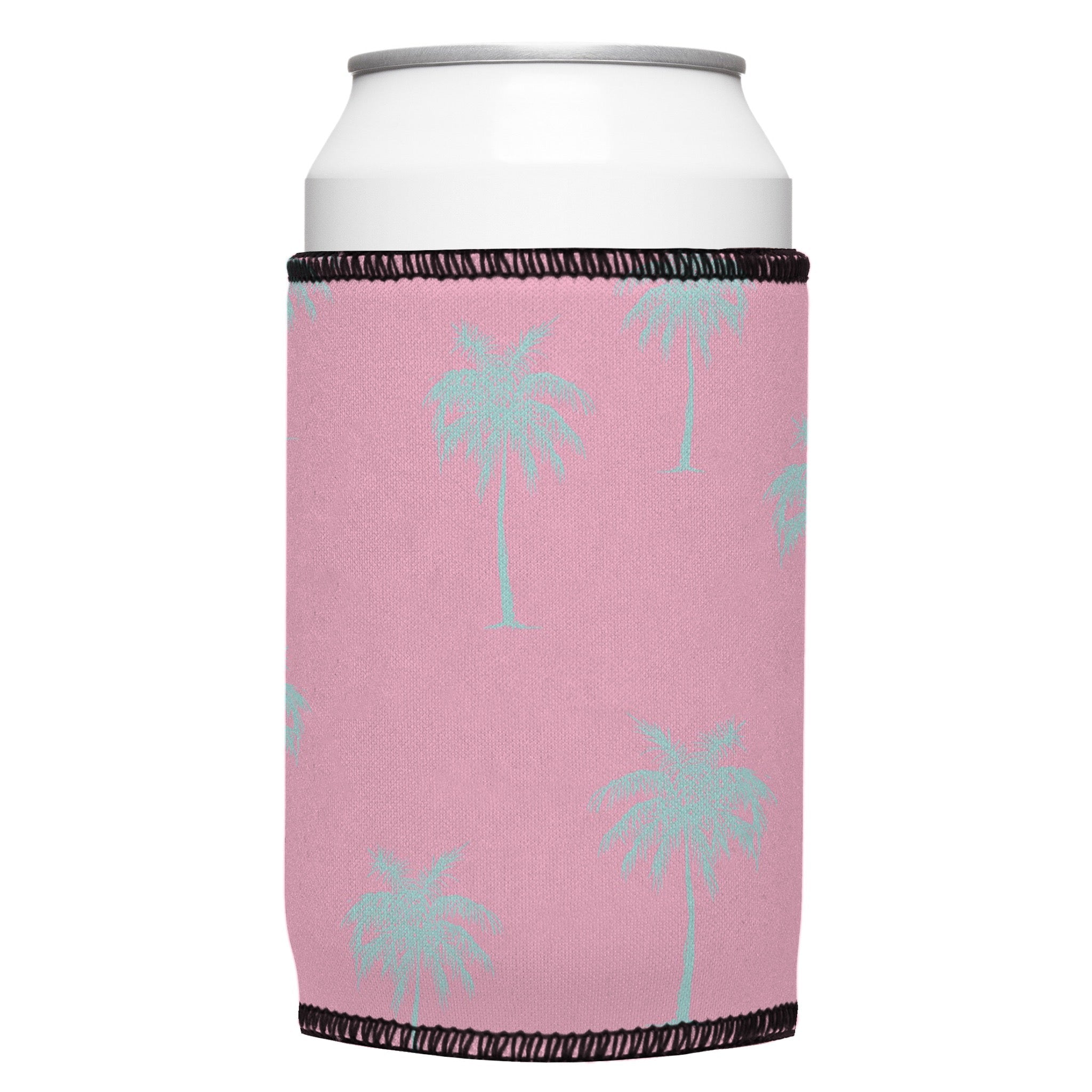 Stubbyz Palm Trees Aqua Pink Stubby Cooler 3-Pack
