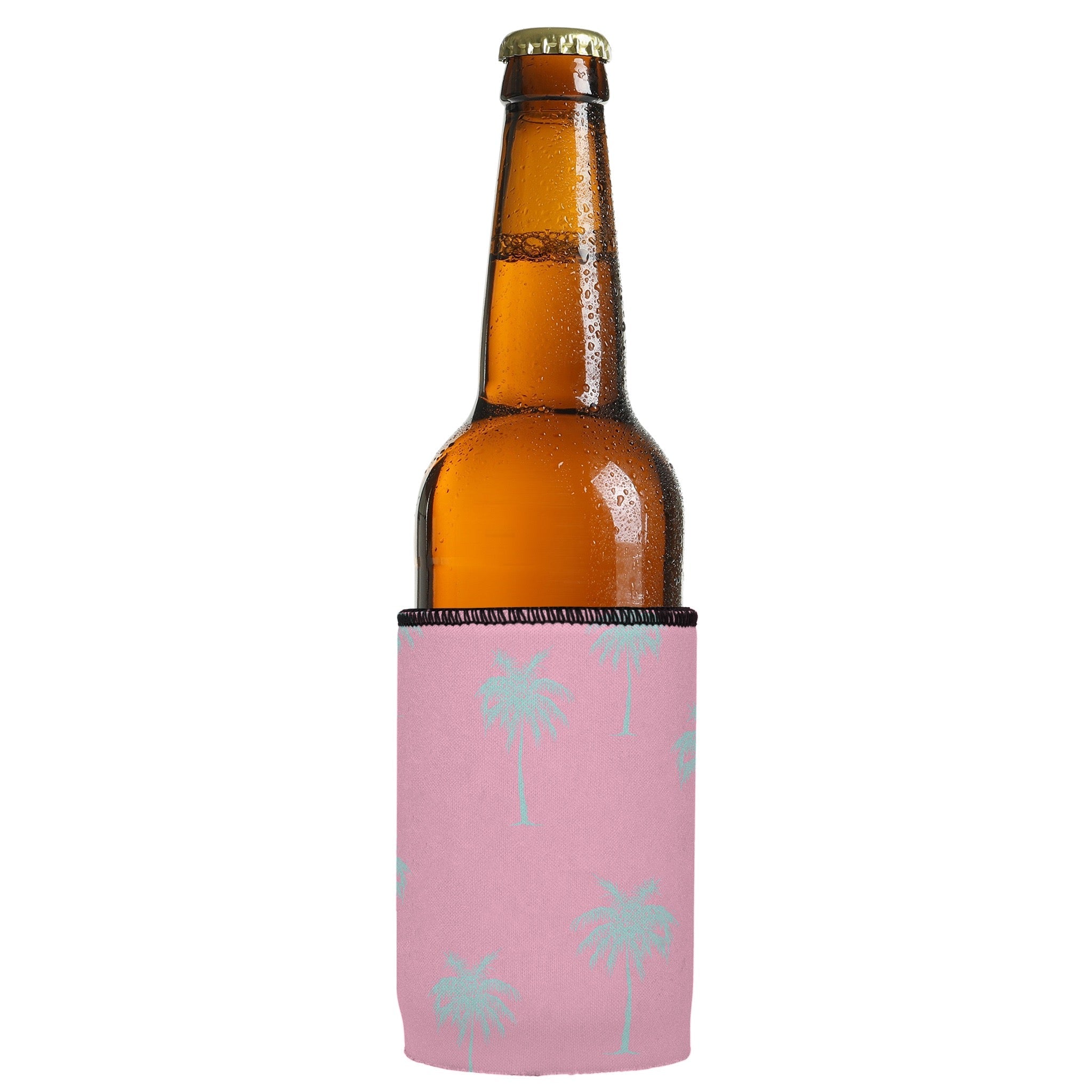 Stubbyz Palm Trees Aqua Pink Stubby Cooler 3-Pack