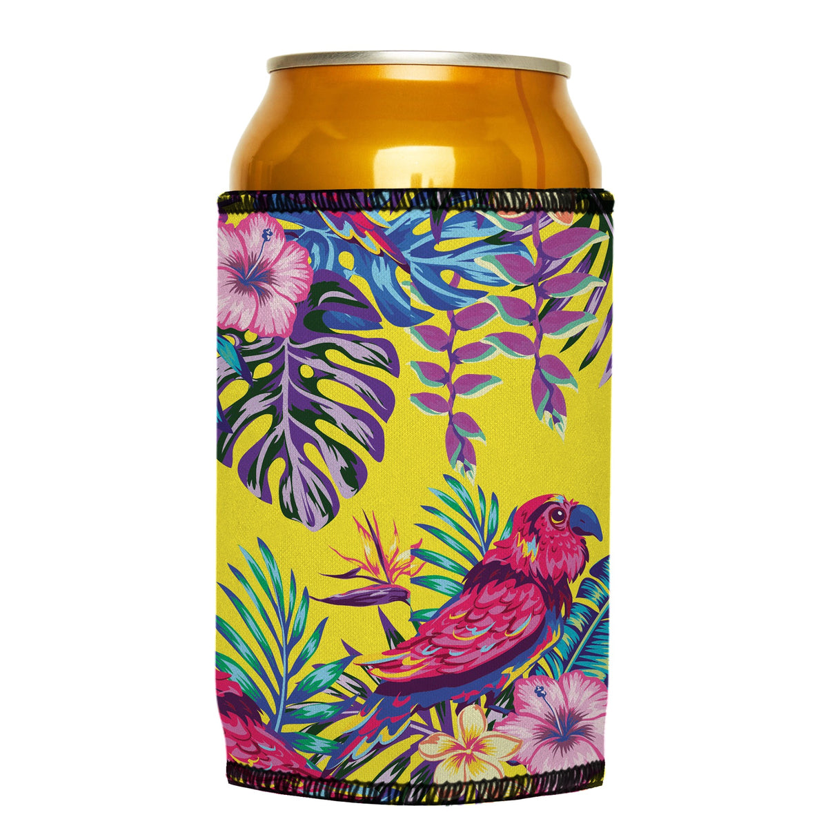 Exotic Birds Stubbyz One Size cooler on a standard can