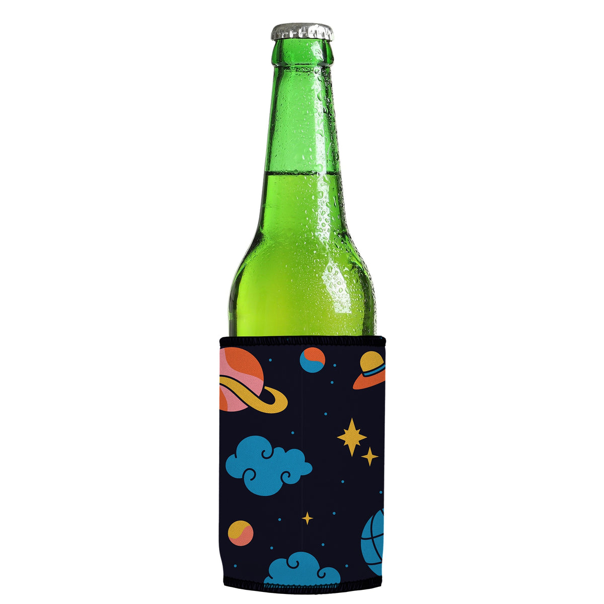 To the Moon Stubbyz One Size cooler on a slim Euro-style bottle