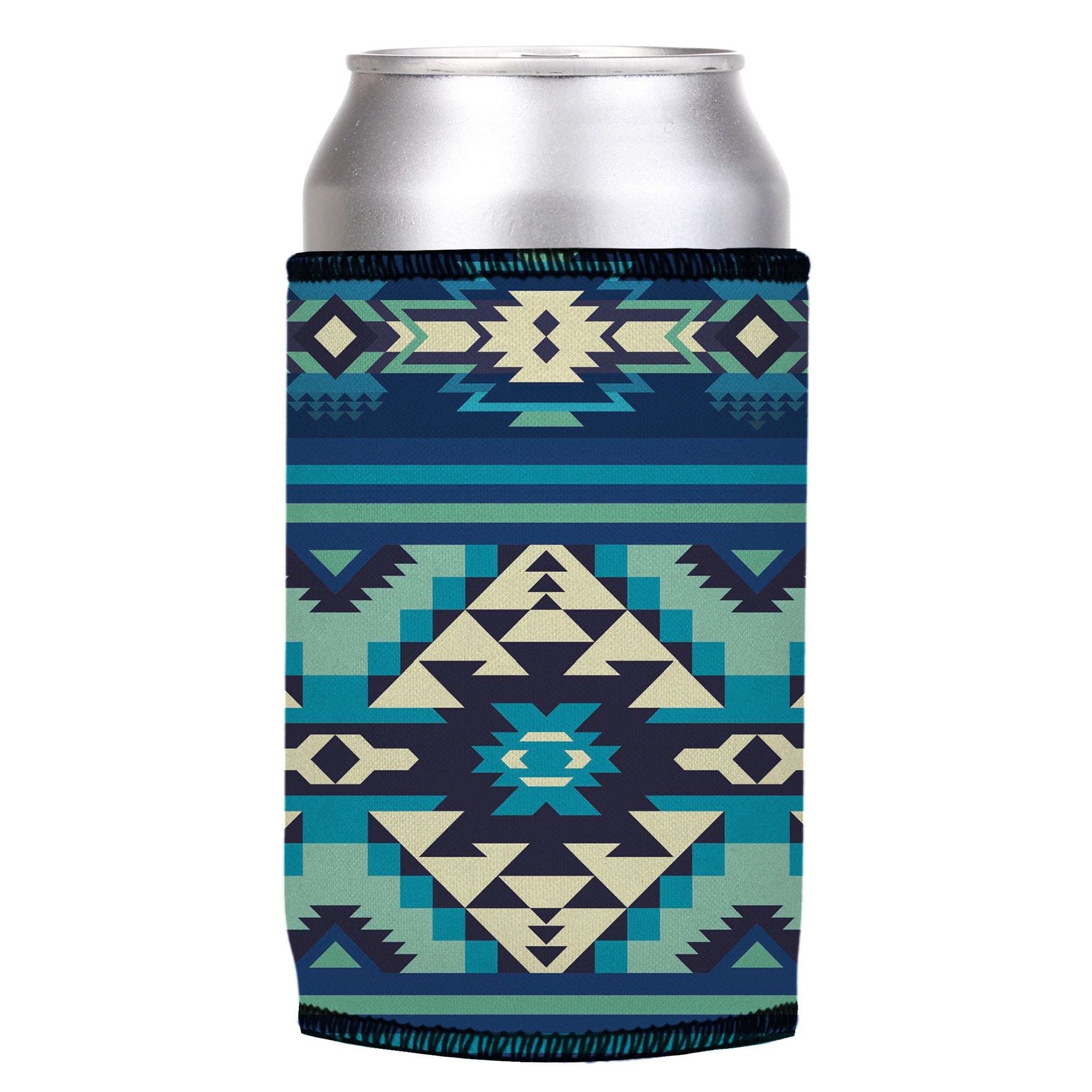 Stubbyz Blue Navajo Rug Stubby Cooler 2-Pack