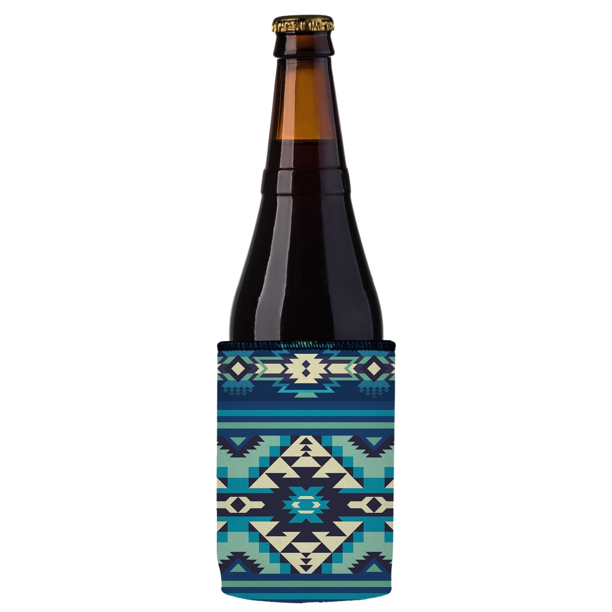 Stubbyz Blue Navajo Rug Stubby Cooler 3-Pack