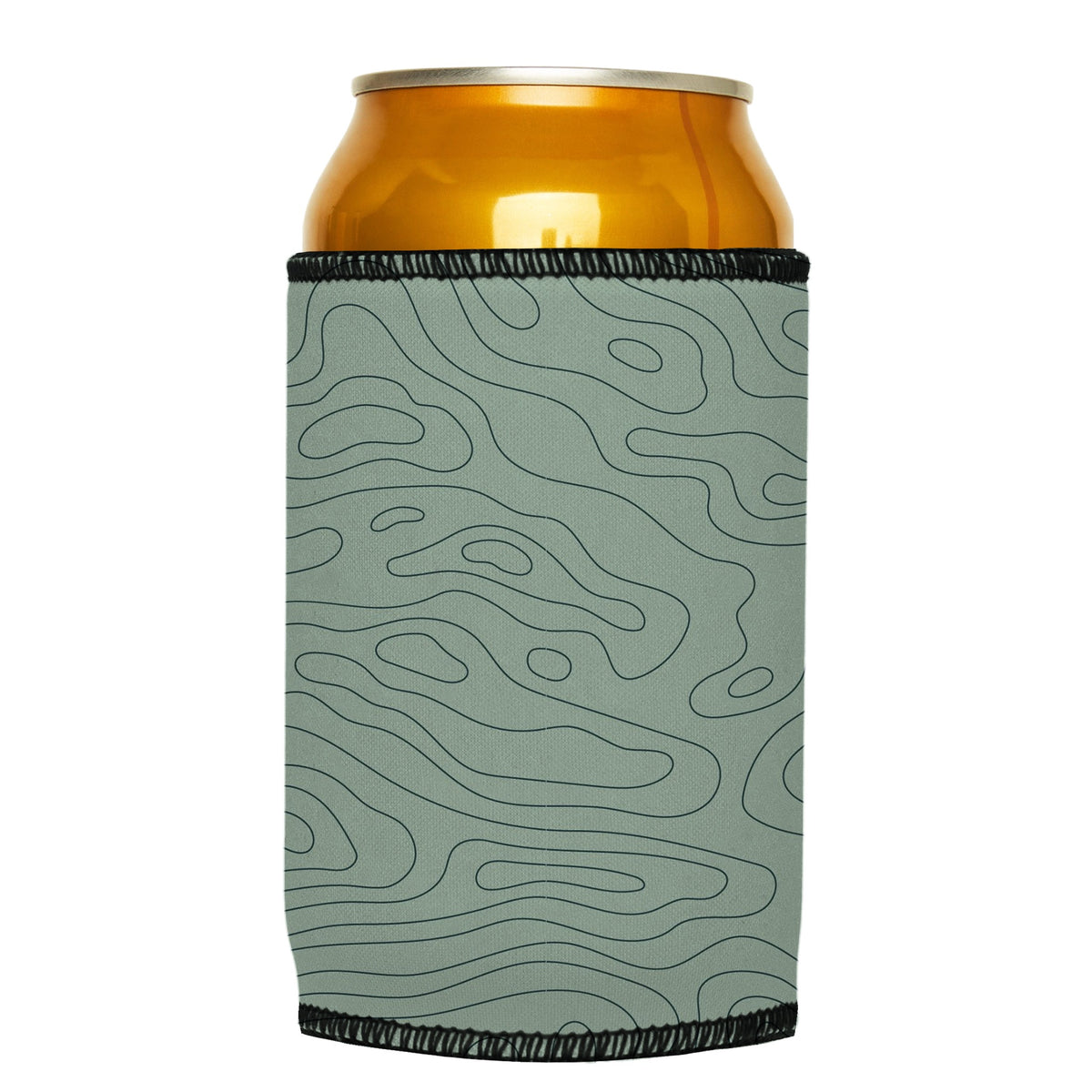 Topographic Map Stubbyz One Size cooler on a standard can