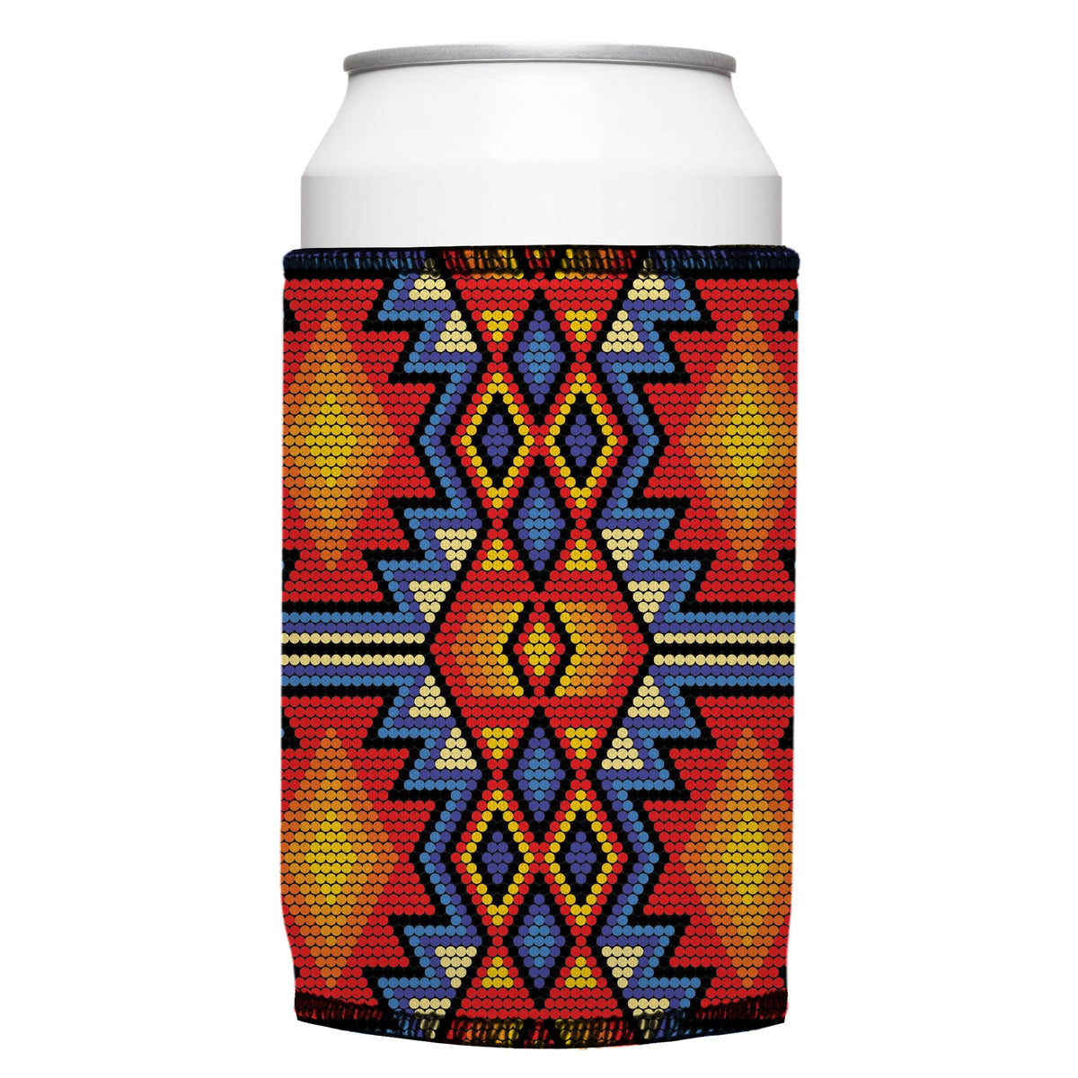 Huichol Beading Stubbyz One Size cooler on a standard bottle