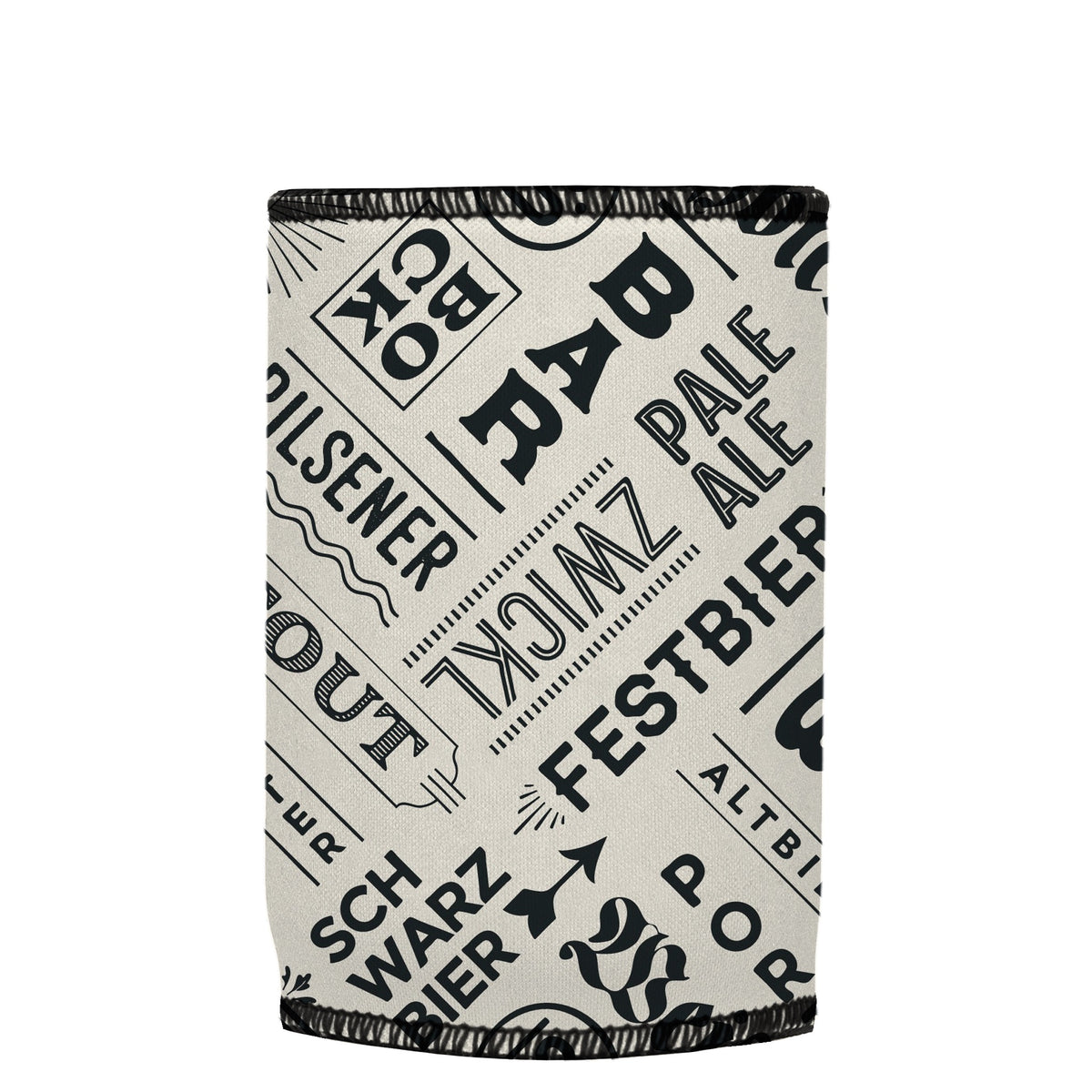 Beer Festival Stubbyz One Size baseless stubby cooler, shown flat