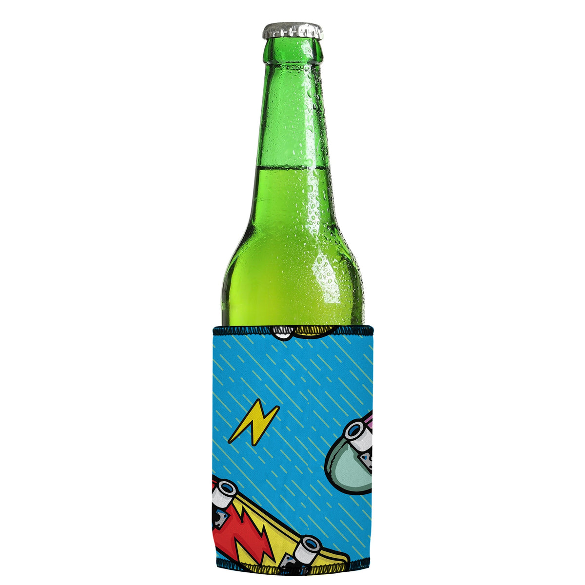 Old School Skateboards Stubbyz One Size cooler on a slim Euro-style bottle