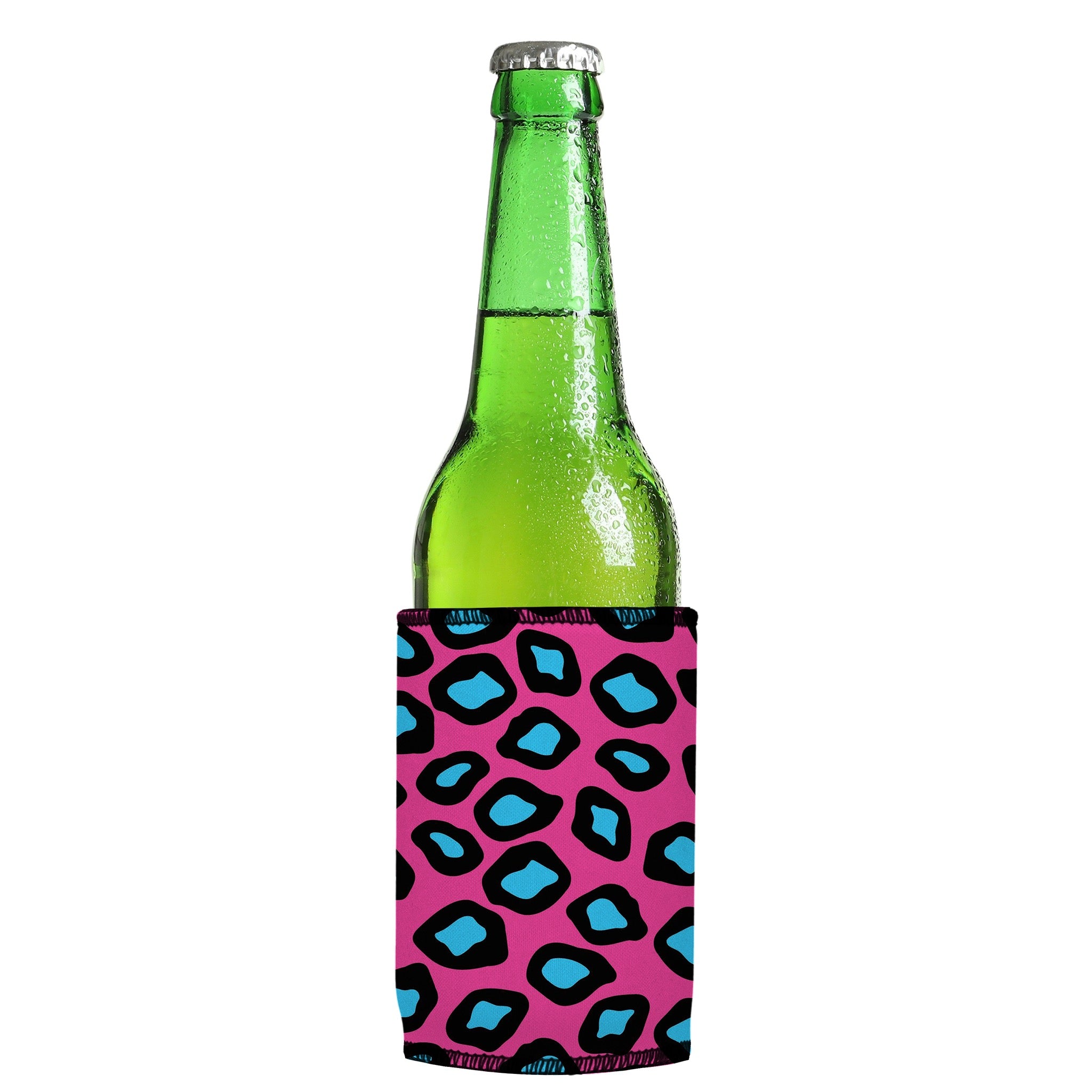 Stubbyz Pink Leopard Print Stubby Cooler