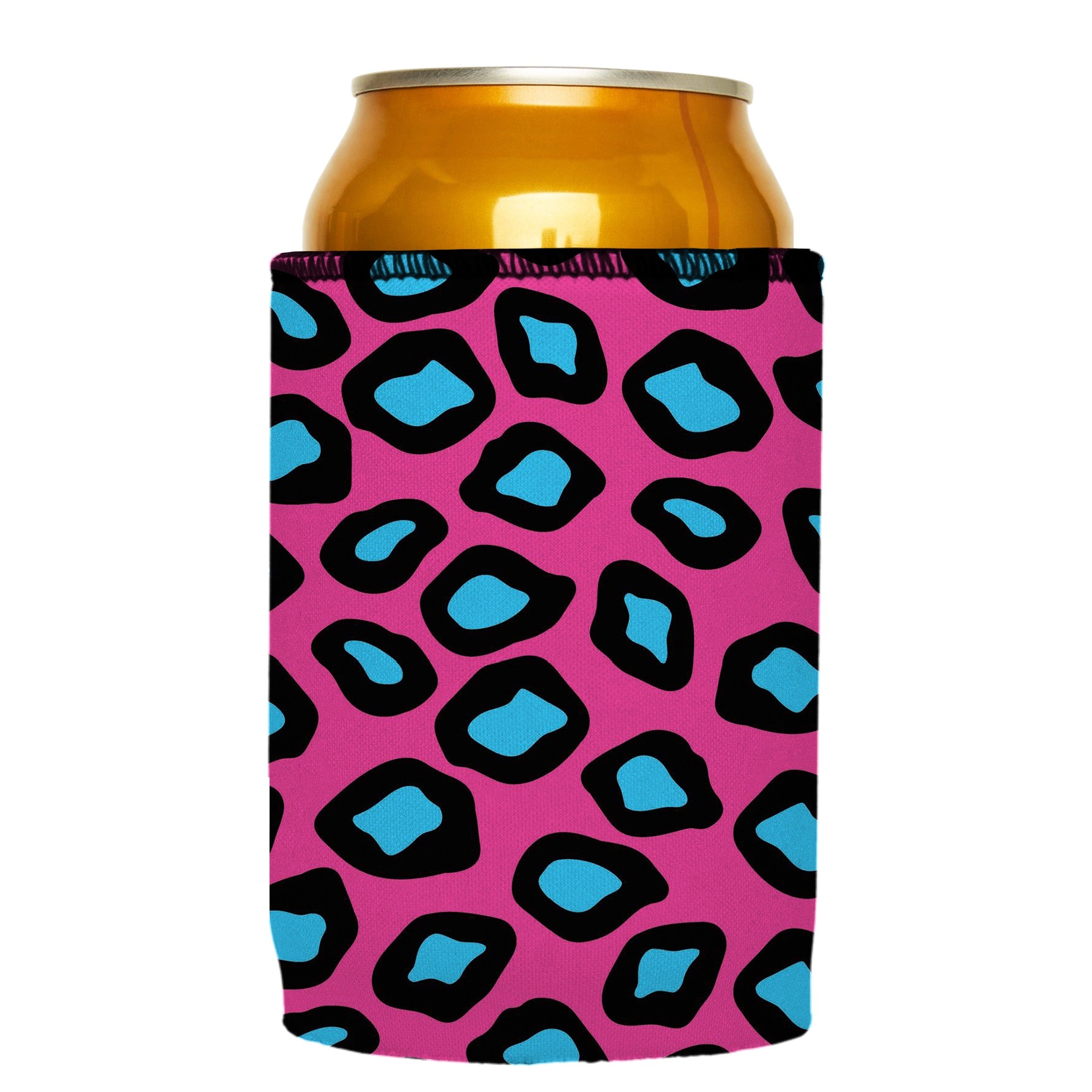 Stubbyz Pink Leopard Print Stubby Cooler