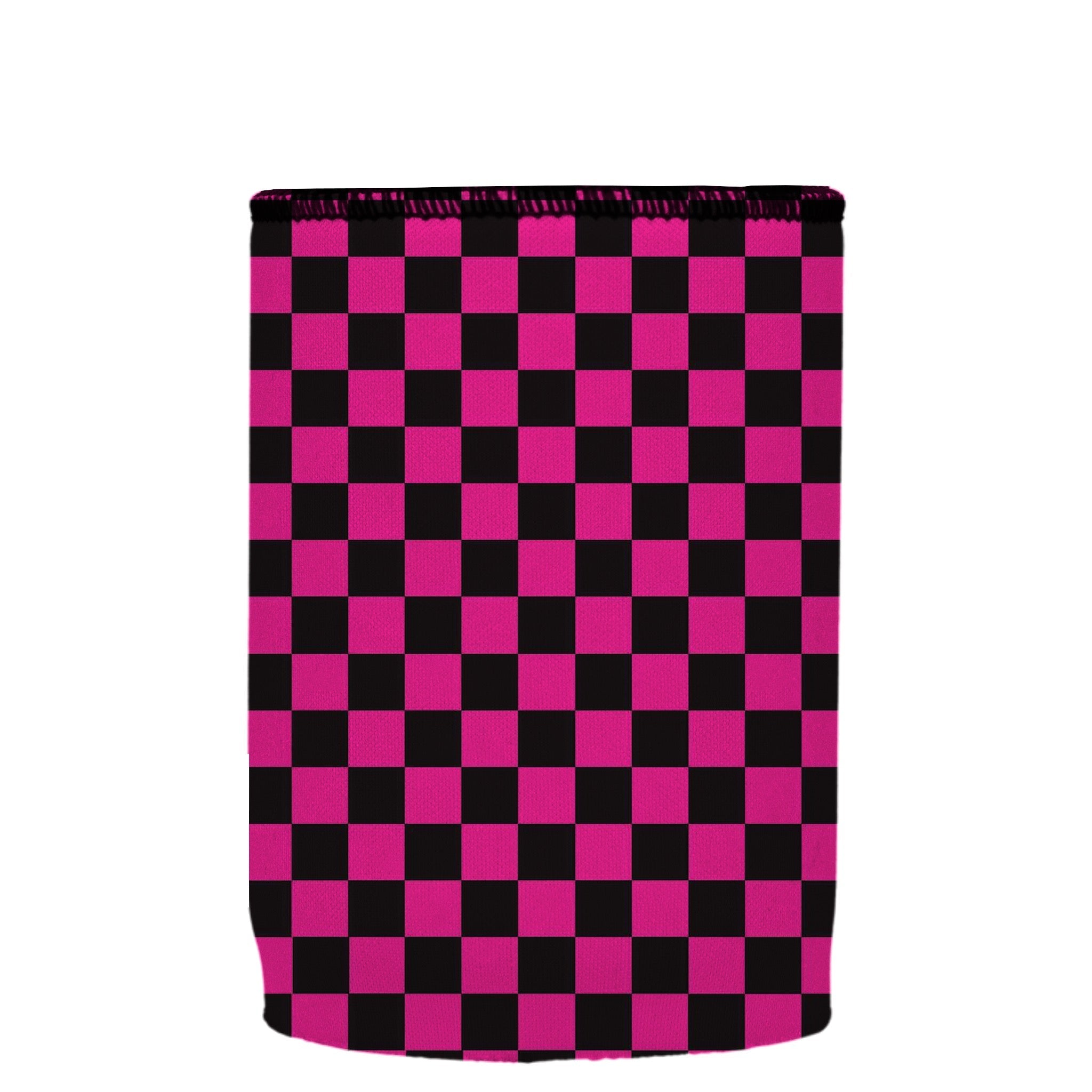 Stubbyz Pink Checkerboard Stubby Cooler 3-Pack