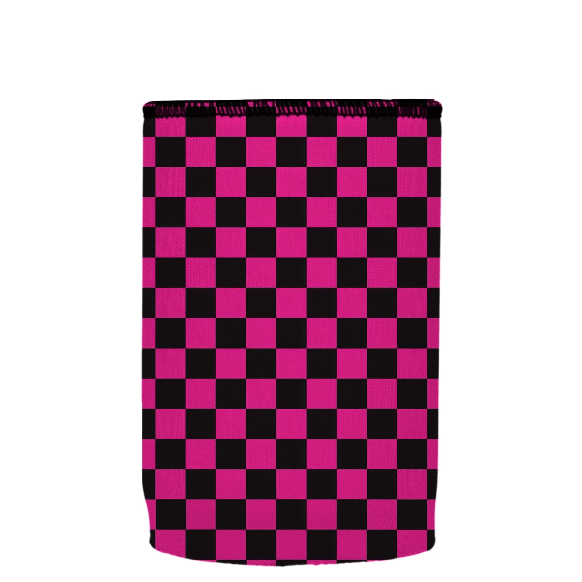 Stubbyz Pink Checkerboard Stubby Cooler