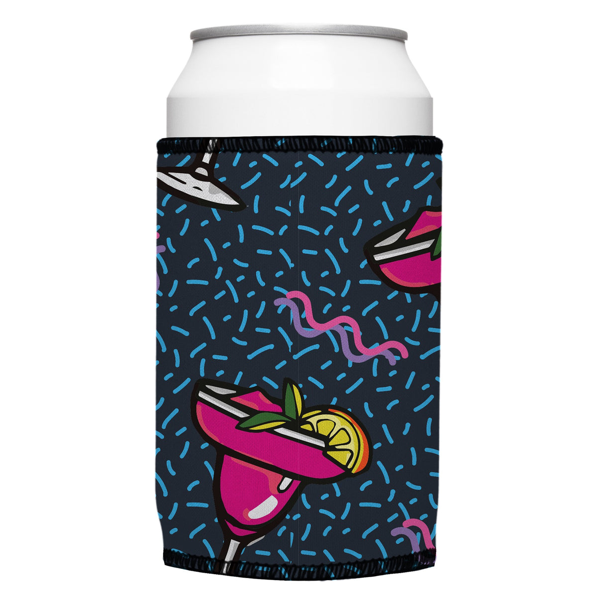 Pink Margaritas Stubbyz One Size cooler on a standard bottle