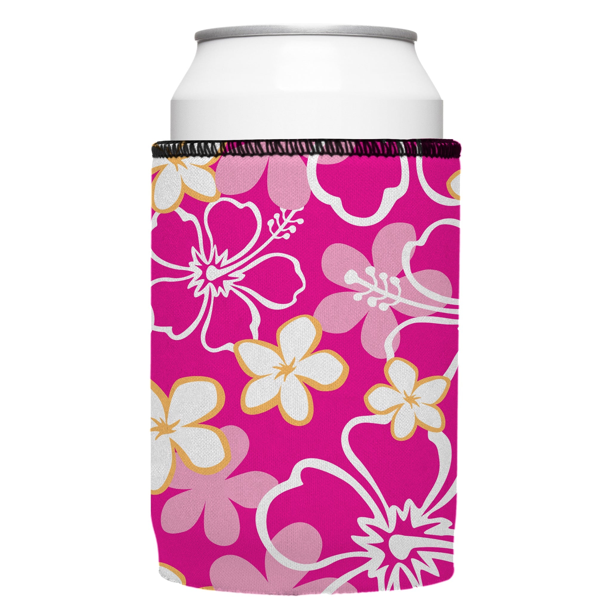 Stubbyz Pink Hibiscus Stubby Cooler 3-Pack