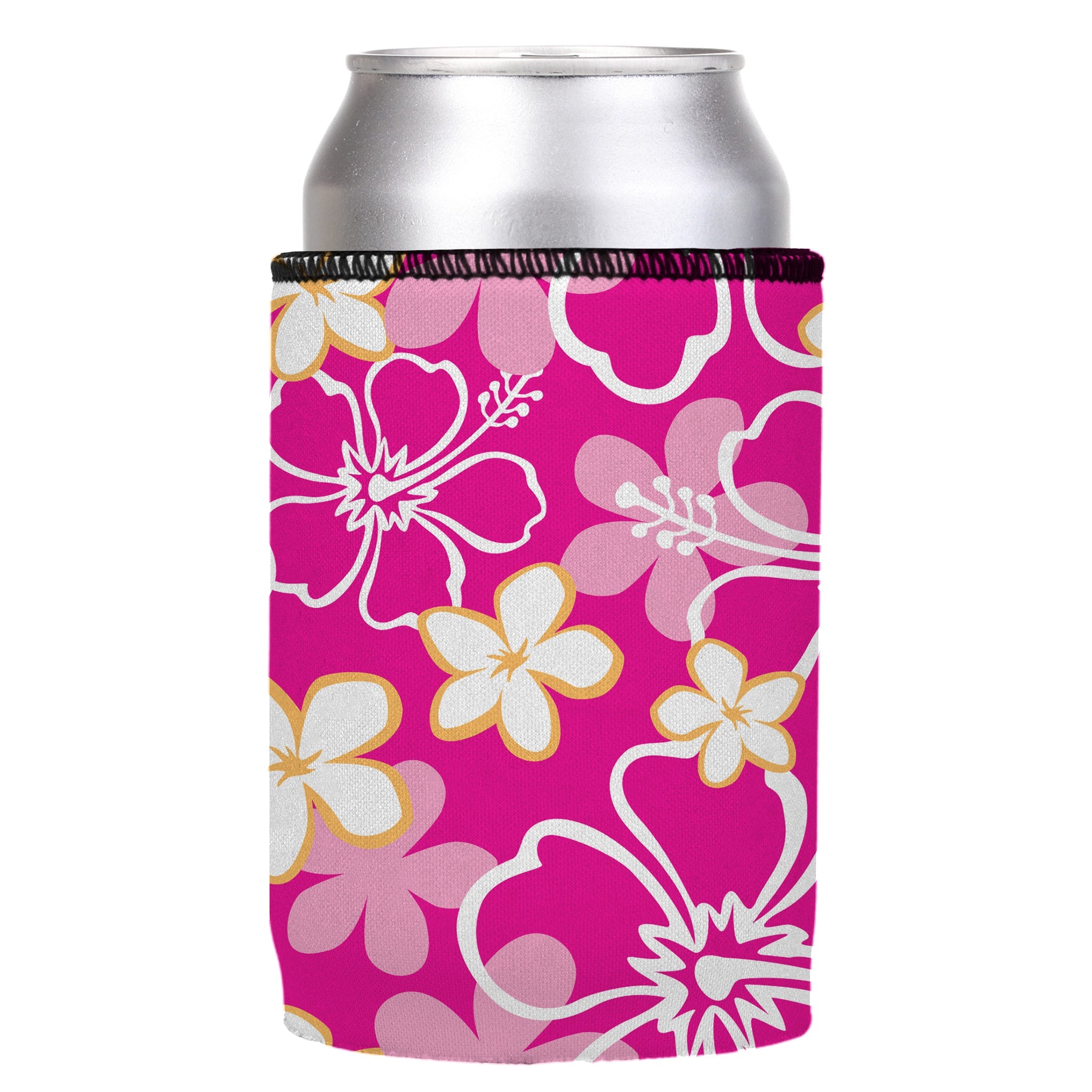 Stubbyz Pink Hibiscus Stubby Cooler 3-Pack