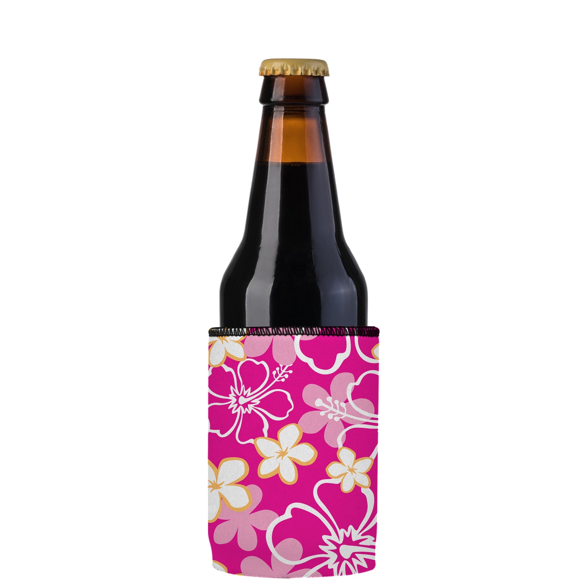 Stubbyz Pink Hibiscus Stubby Cooler 3-Pack