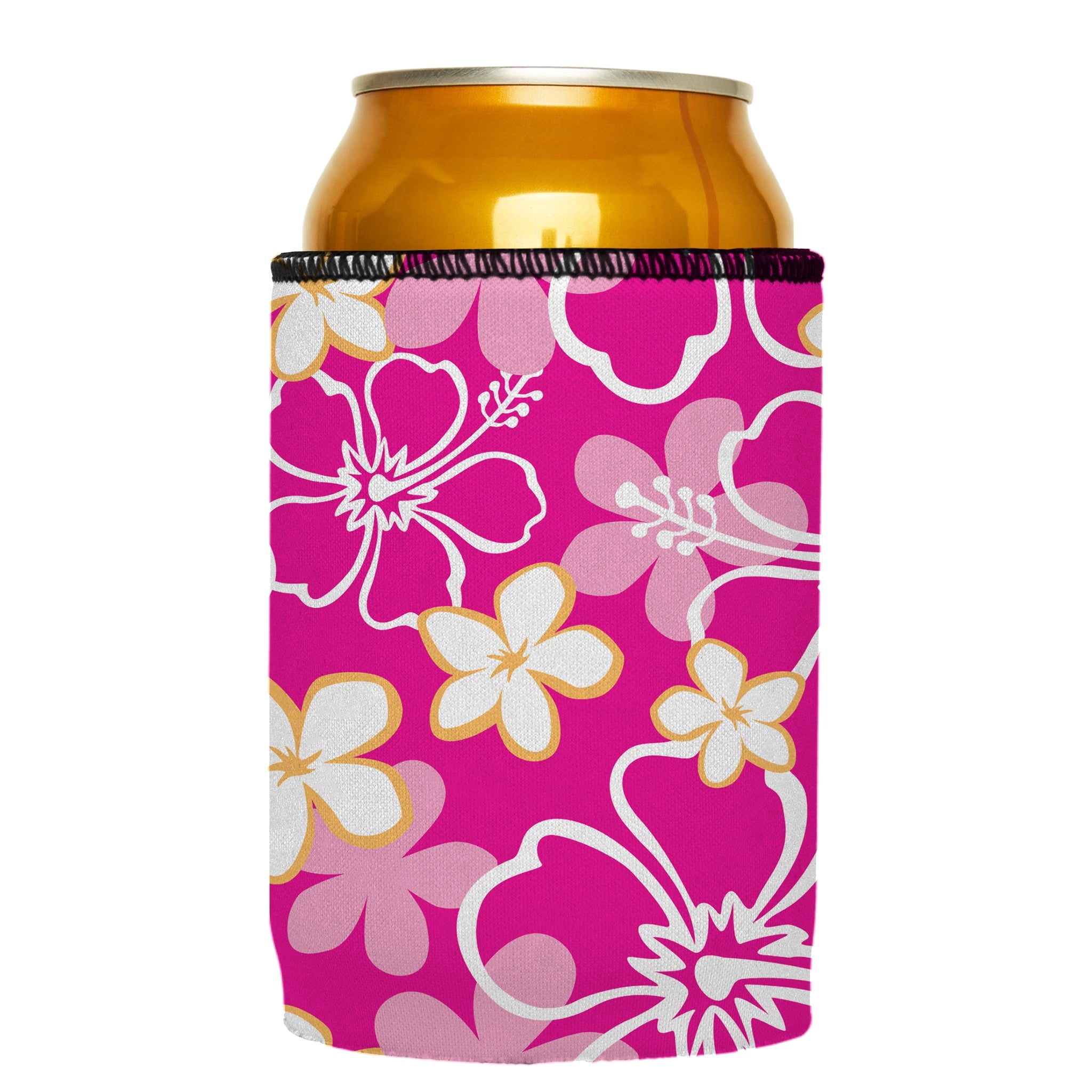 Stubbyz Pink Hibiscus Stubby Cooler 3-Pack
