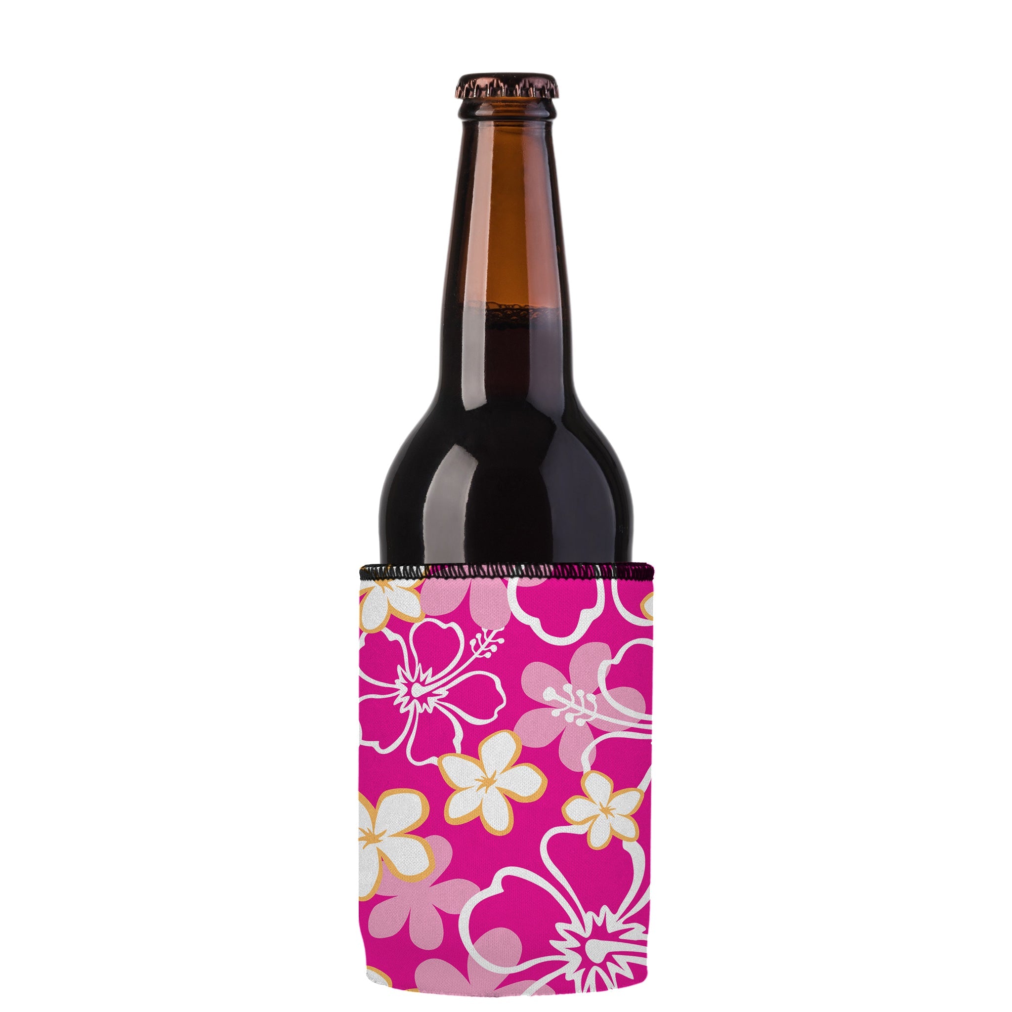 Stubbyz Pink Hibiscus Stubby Cooler 3-Pack