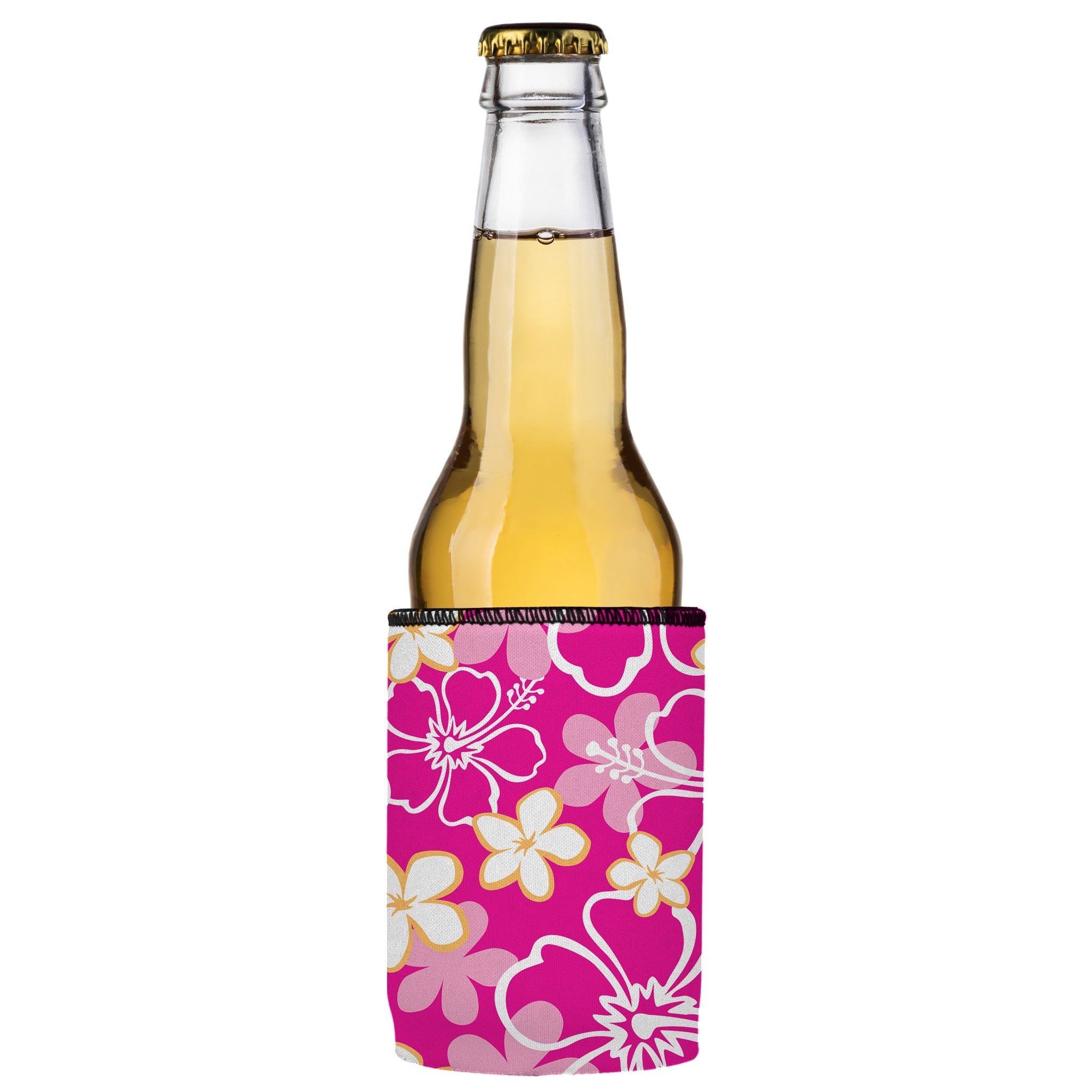 Stubbyz Pink Hibiscus Stubby Cooler 3-Pack