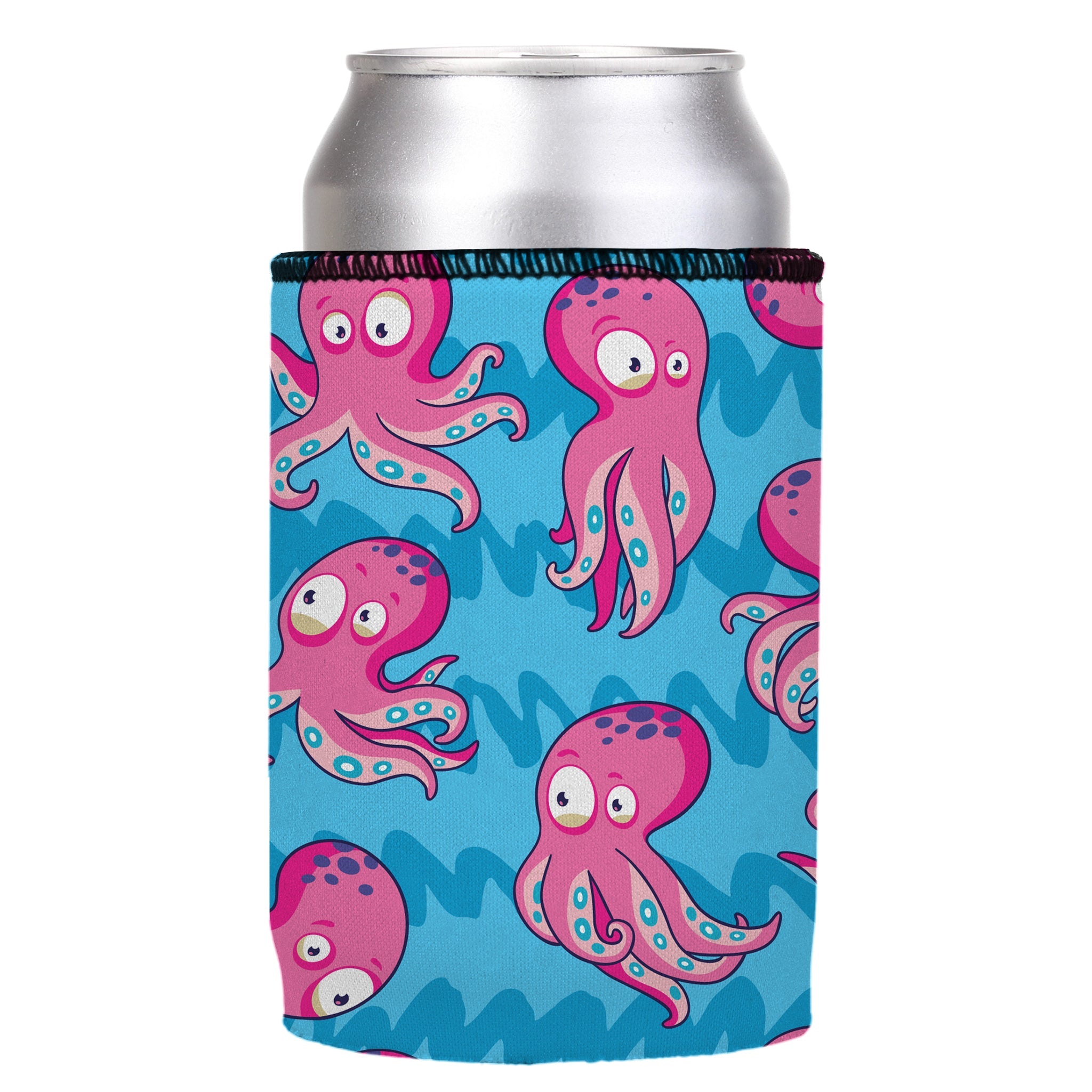 Stubbyz Pink Octopus Stubby Cooler 3-Pack