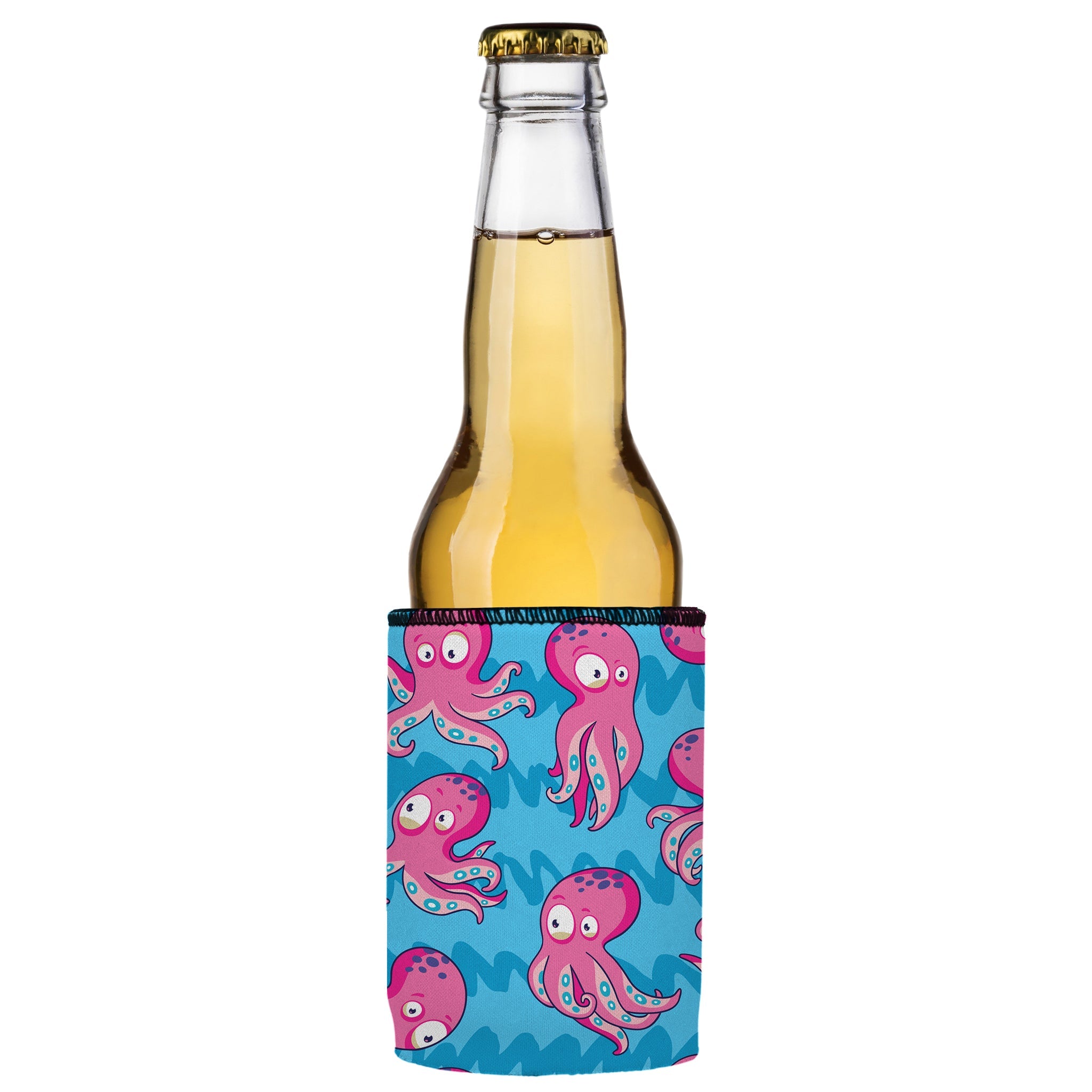 Stubbyz Pink Octopus Stubby Cooler 3-Pack