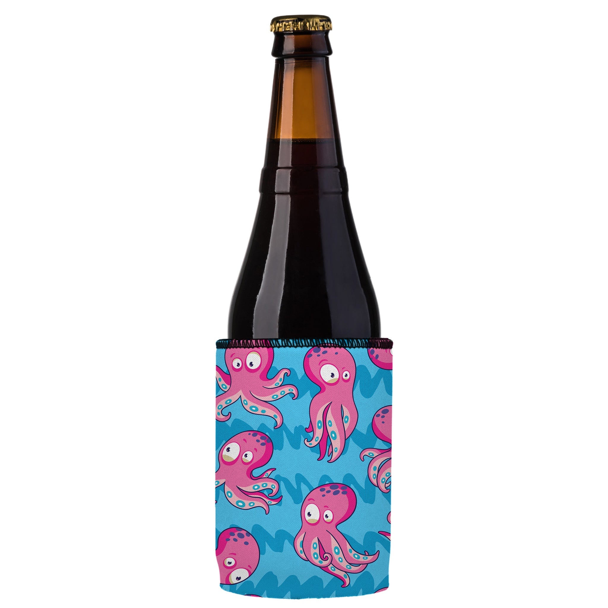 Stubbyz Pink Octopus Stubby Cooler 3-Pack