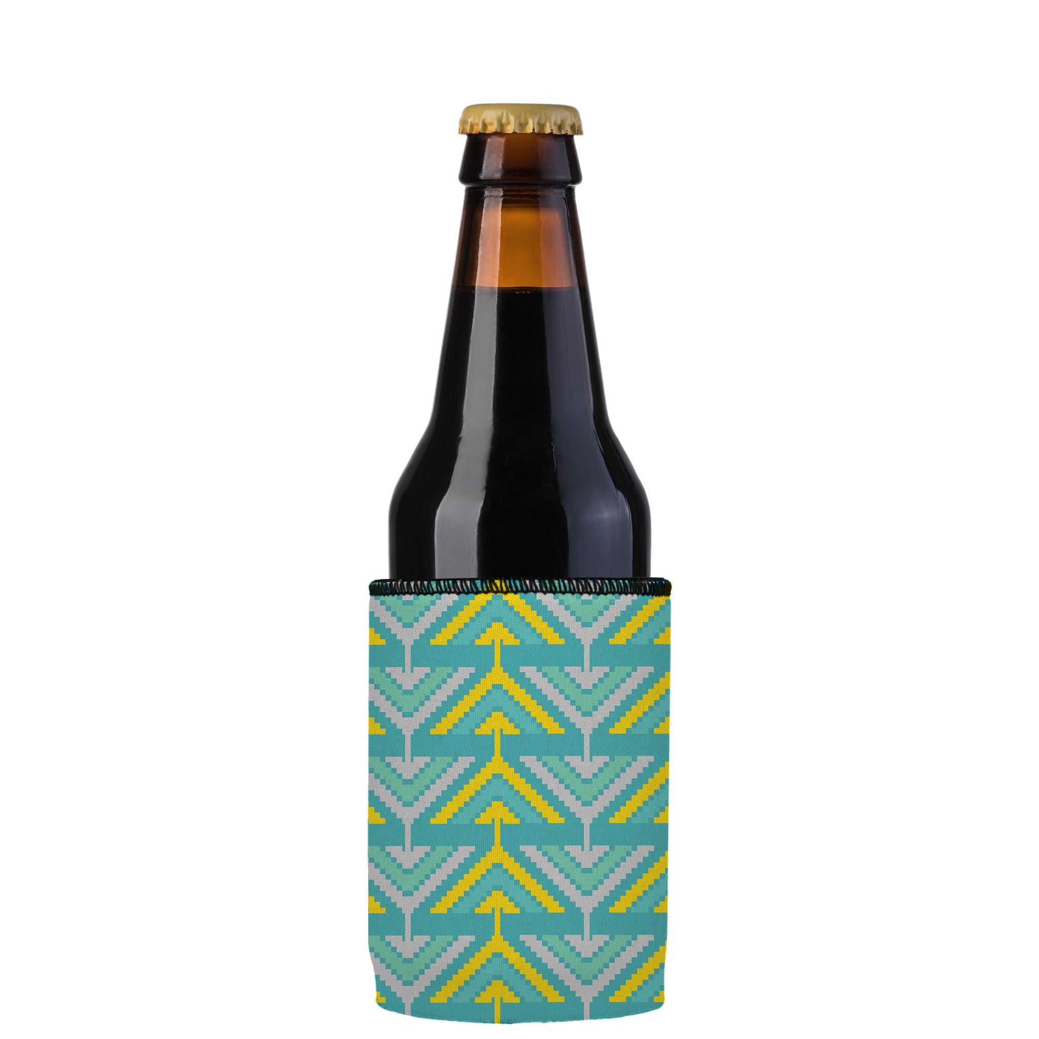 Stubbyz Yellow Tribal Arrows Stubby Cooler