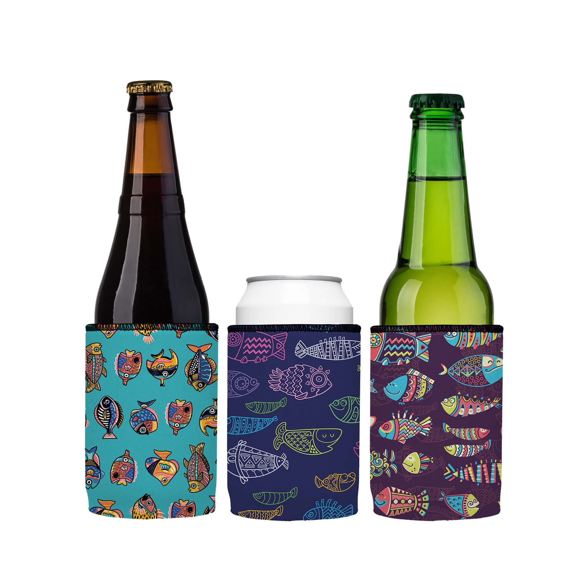 Stubbyz Fishies Stubby Cooler 3-Pack