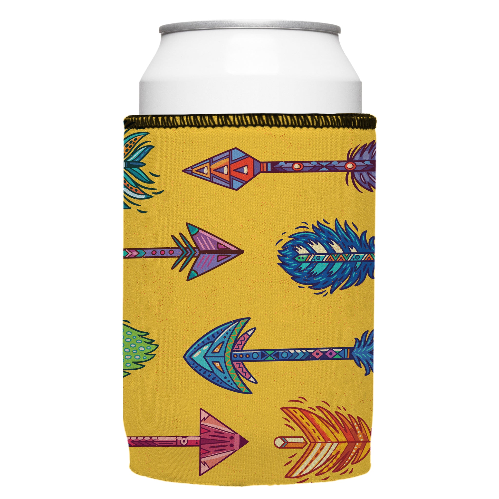 Stubbyz Yellow Boho Arrows Stubby Cooler