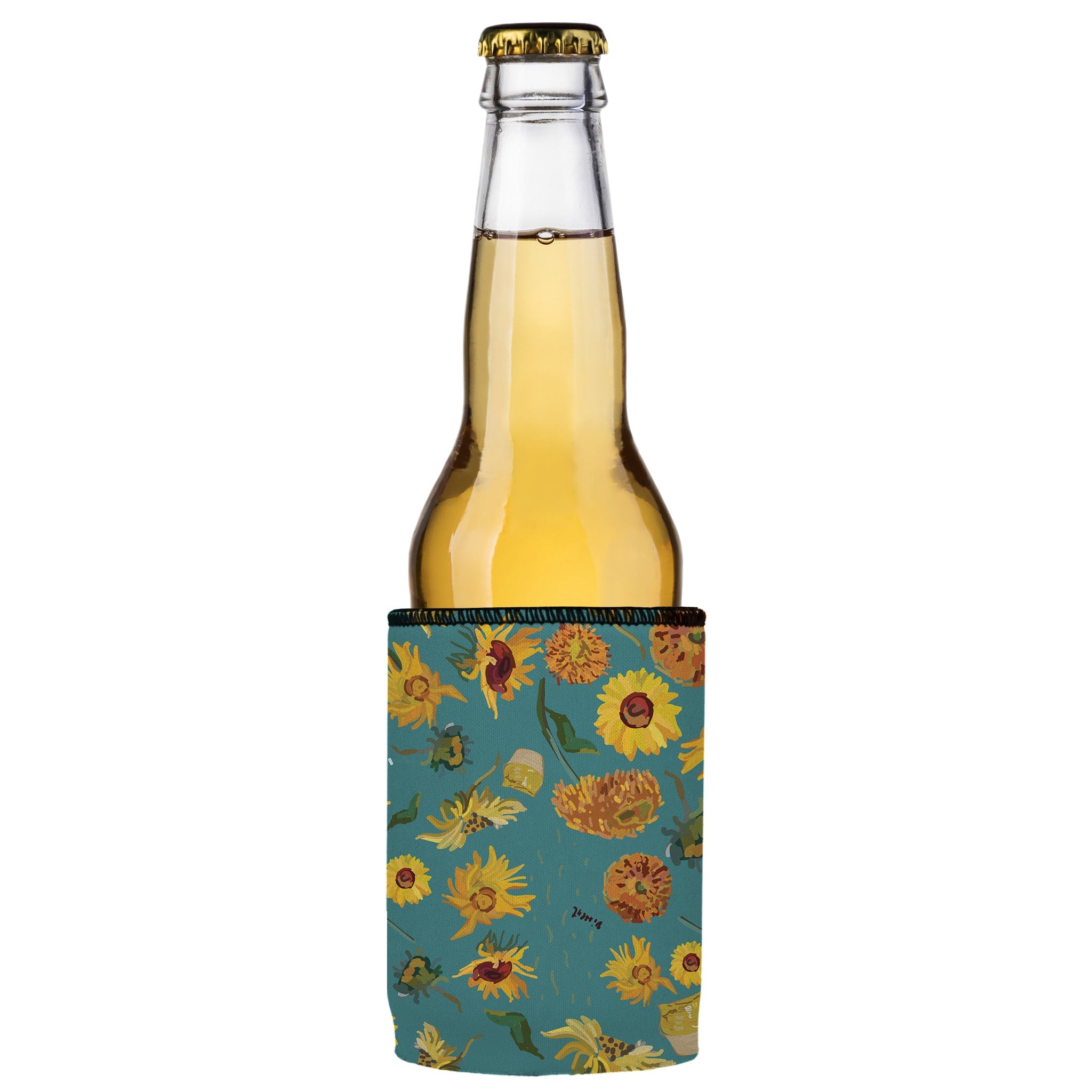 Stubbyz Blue Sunflowers Stubby Cooler 2-Pack